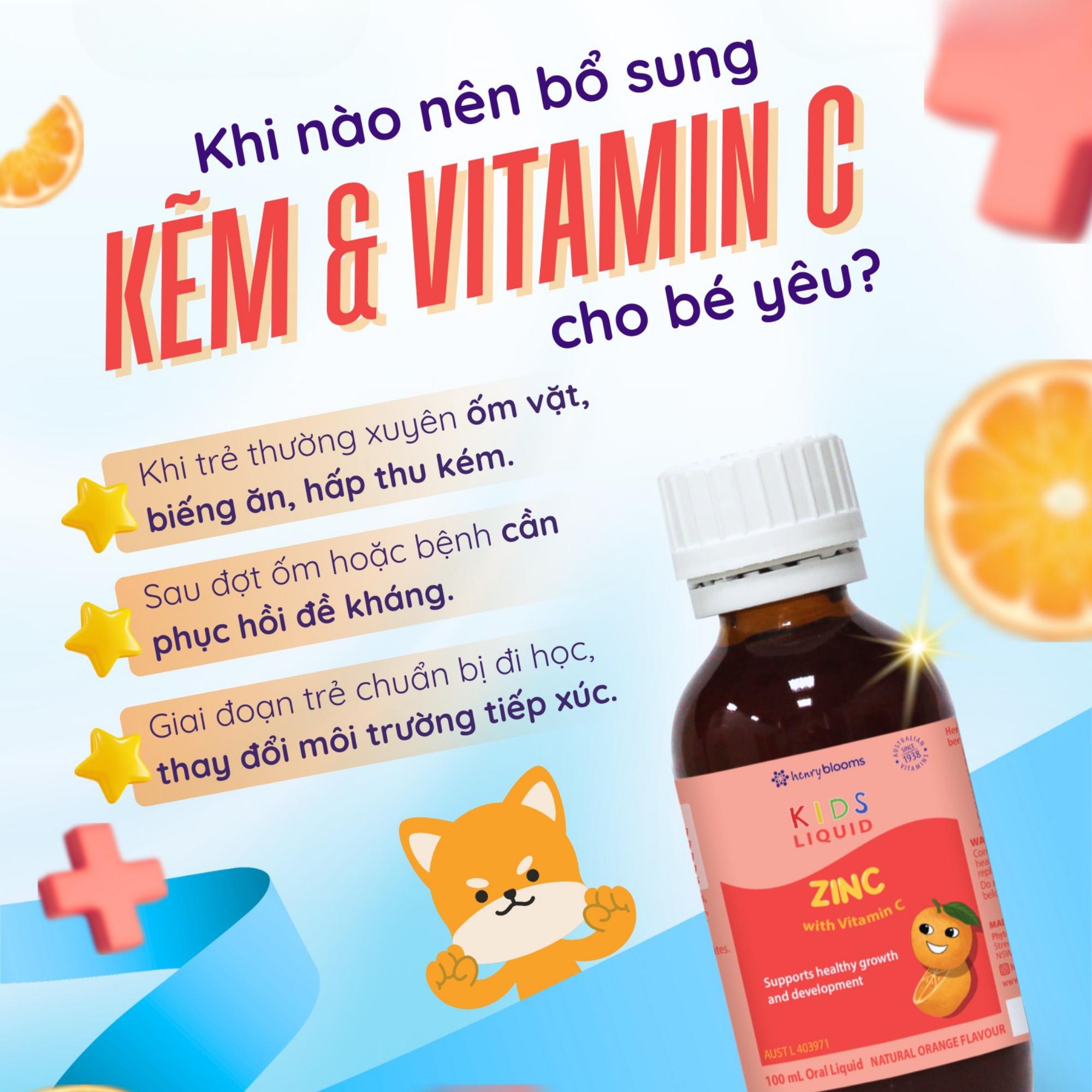 Siro Henry Blooms Kids Liquid Zinc With Vitamin C - 100ml - Image 2