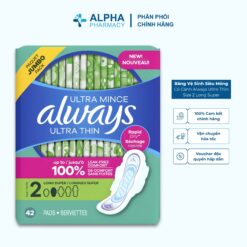 Băng Vệ Sinh Siêu Mỏng Có Cánh Always Ultra Thin Size 2 Long Super Không Mùi