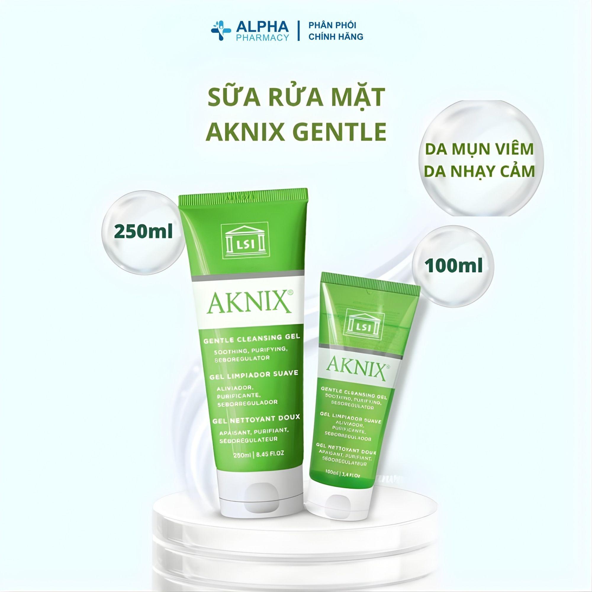 Sữa Rửa Mặt Giảm Mụn Viêm Aknix Gentle Giúp Làm Dịu Da, Kháng Khuẩn Hiệu Quả – 100ml/250ml - Image 3