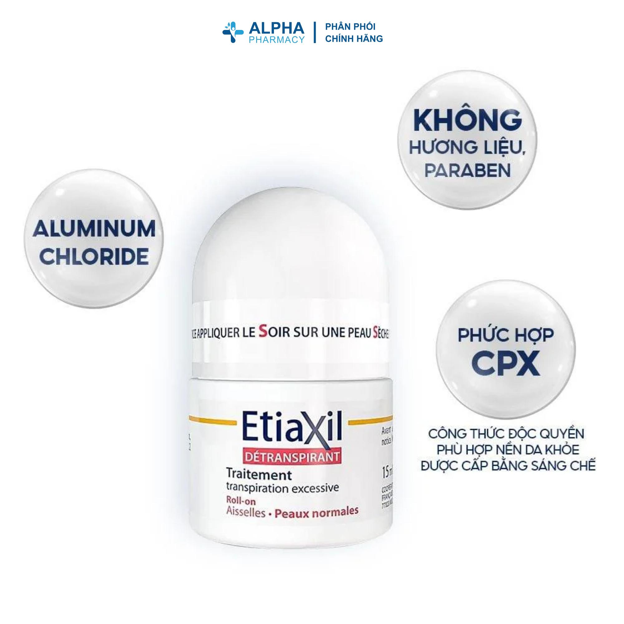 Lăn Khử Mùi Etiaxil Détranspirant Traitement Transpiration Excessive Aisselles Peaux Normales Cho Da Thường – 15ml - Image 3