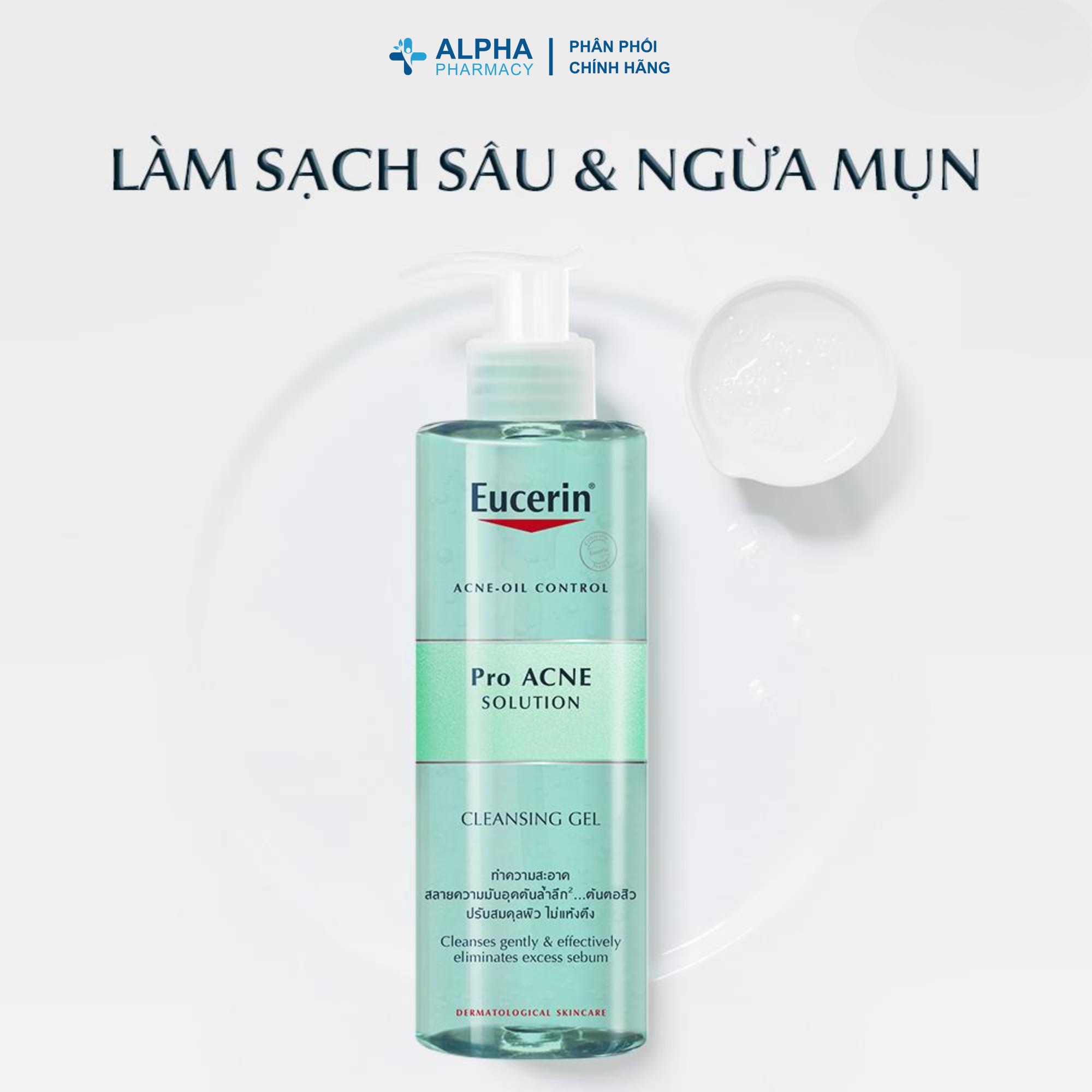 Gel Rửa Mặt Eucerin ProACNE Cleansing Gel Cho Da Dầu Mụn, Làm Sạch Sâu & Giảm Nhờn – 75ml/200ml/400ml - Image 2