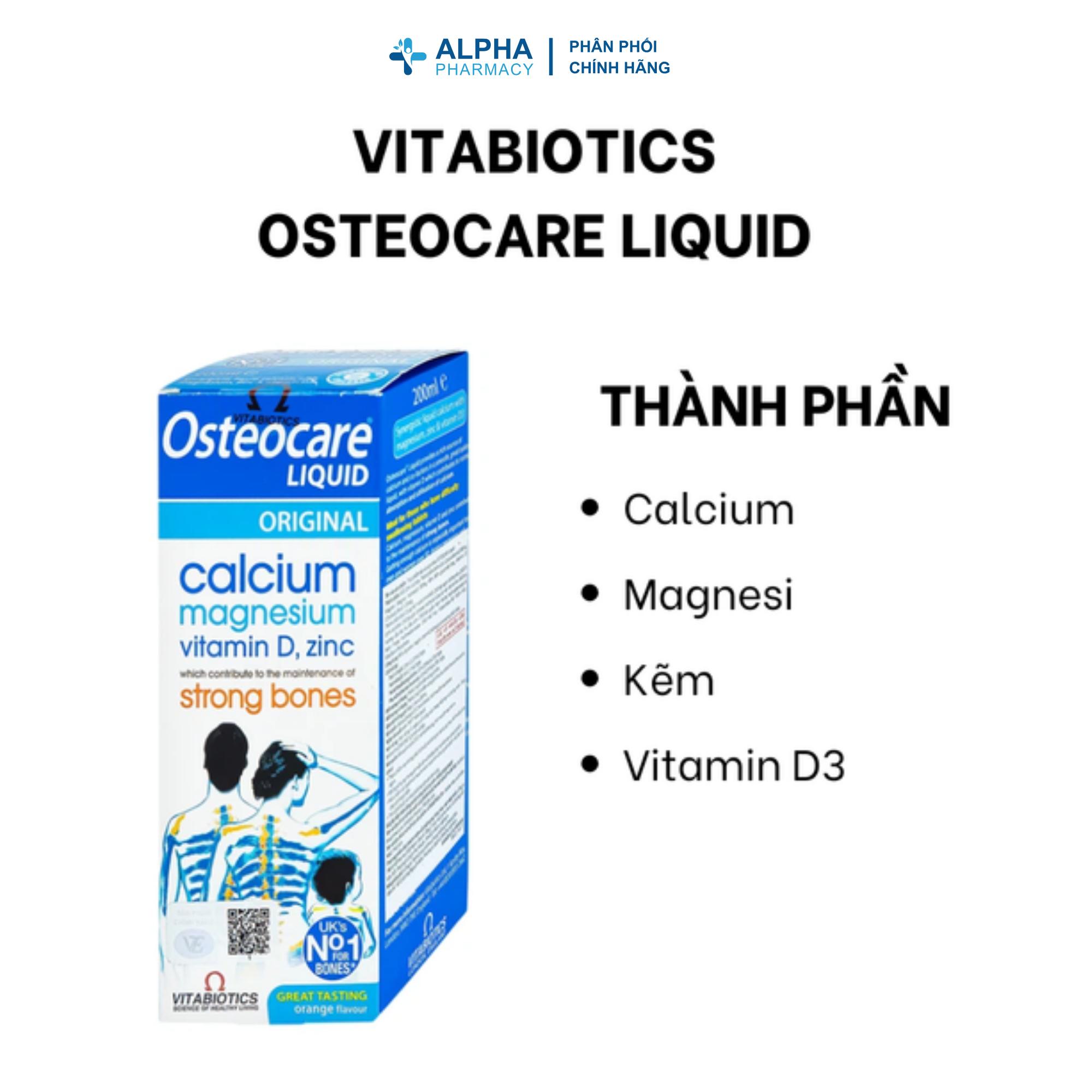 Siro Canxi Vitabiotics Osteocare Cho Trẻ Từ 1 Tuổi Và Người Lớn – Chai 200ml - Image 3