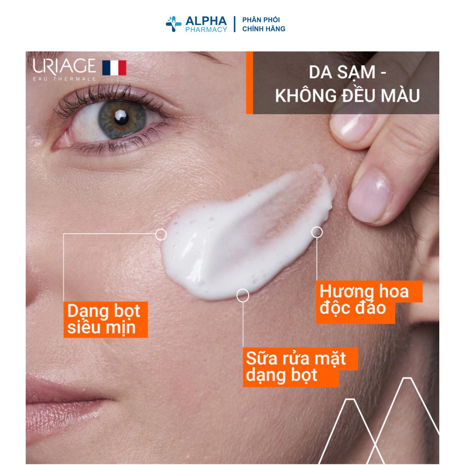 Sữa Rửa Mặt Uriage Depiderm Mousse Nettoyante Éclat Làm Sáng Da Dạng Bọt Mịn – 100ml - Image 4