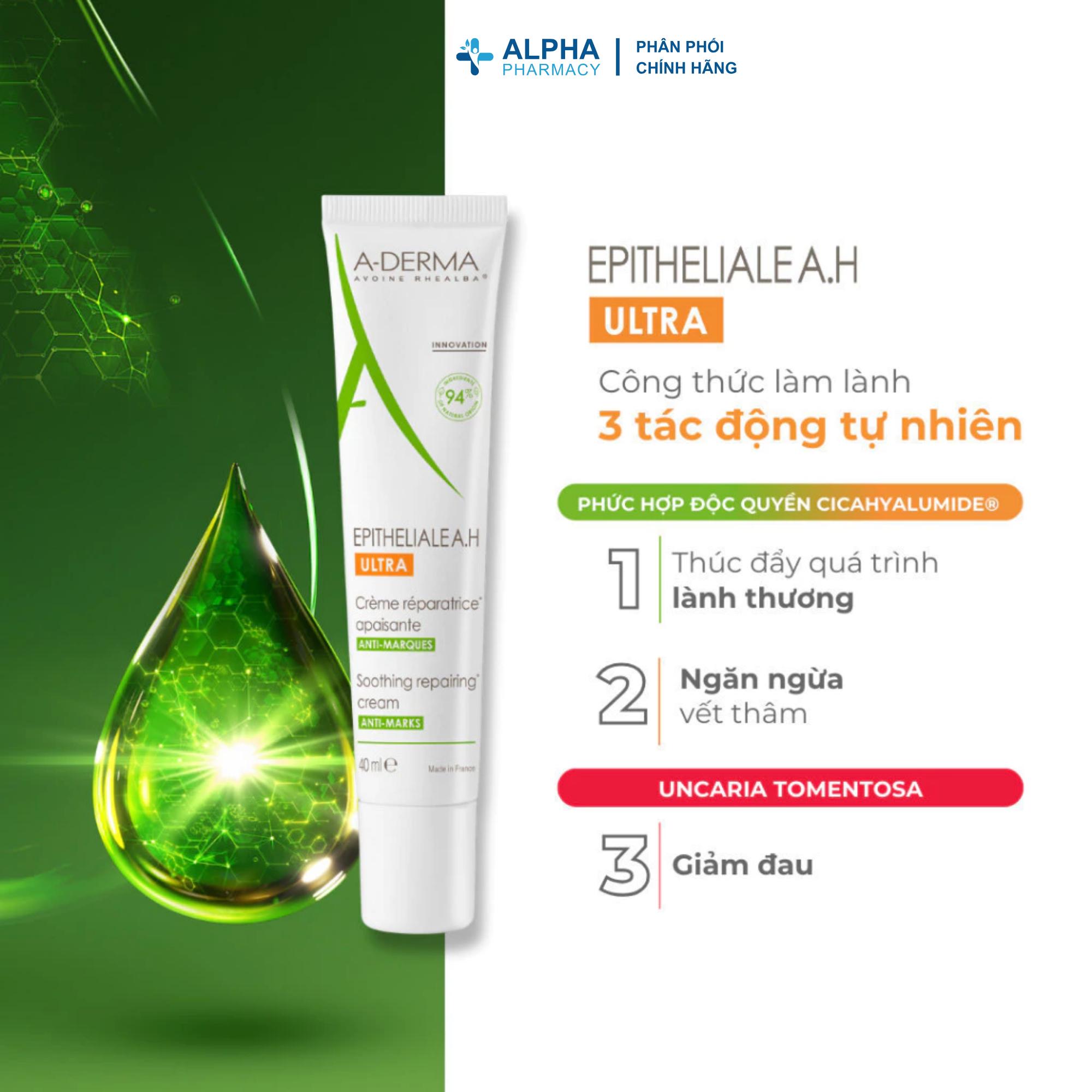 Kem Dưỡng Ẩm Giảm Thâm Sẹo A-Derma Epitheliale A.H Ultra Soothing Repairing Cream - 40ml - Image 3