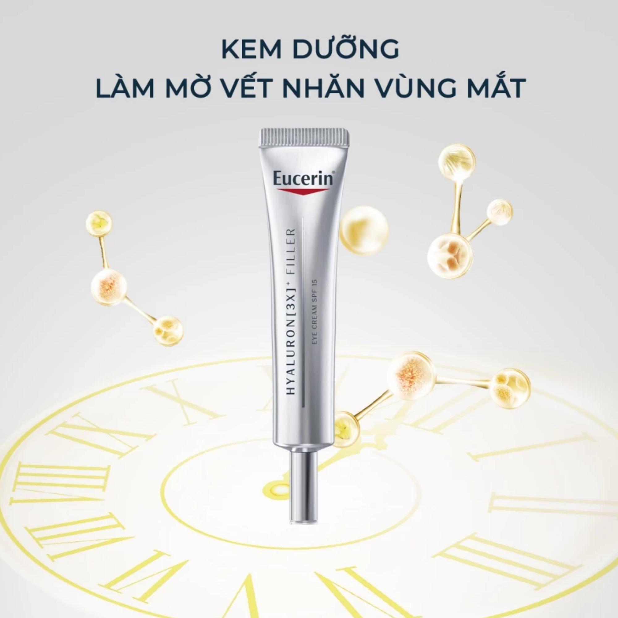 Kem Dưỡng Mắt Eucerin Hyaluron 3X+ Filler Cream SPF15 Giảm Nếp Nhăn & Ngừa Lão Hoá – 15ml - Image 5