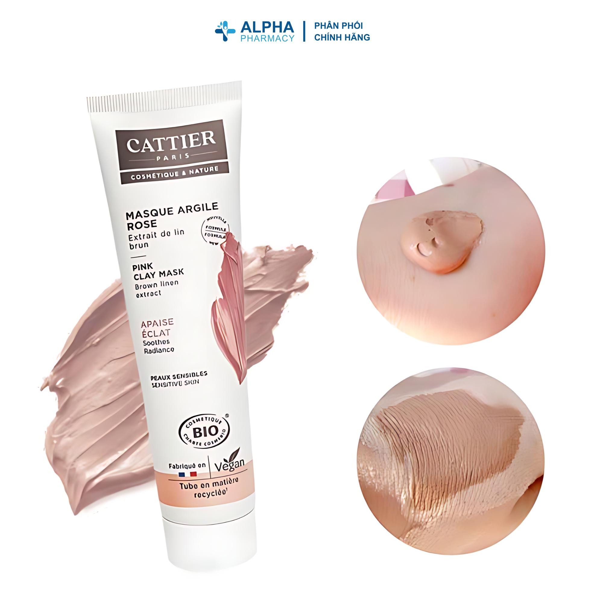 Mặt Nạ Đất Sét Hồng Cattier Paris Clay Mask For Sensitive Skin Cho Da Nhạy Cảm – 100ml - Image 2