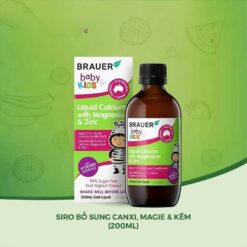 Alternative view of Siro Brauer Liquid Calcium + Magnesium & Zinc Hỗ Trợ Xương Răng Chắc Khỏe Cho Trẻ Từ 1 Tuổi+ – Hộp 200ml