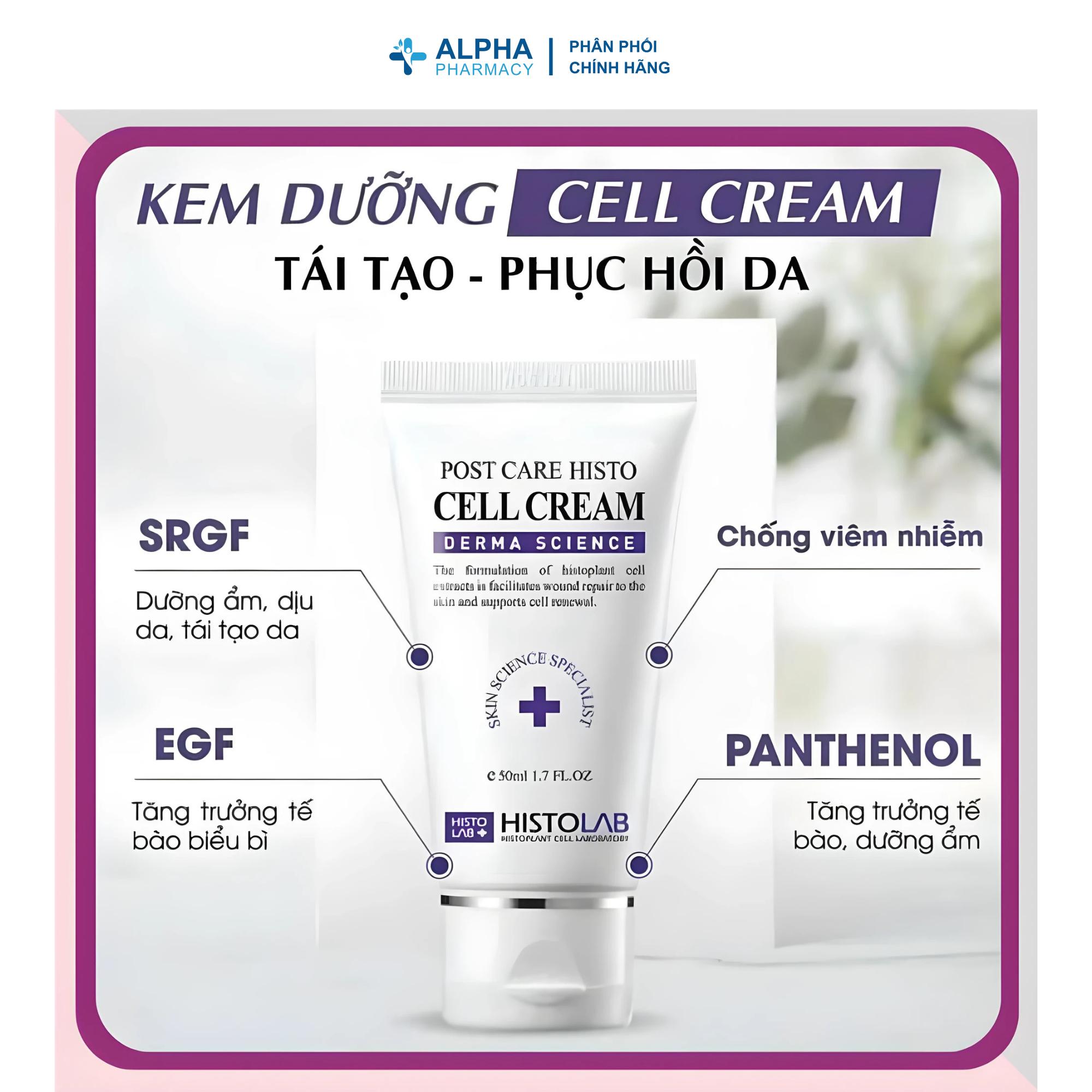 Kem Phục Hồi Da Histolab Post Care Histo Cell Cream Dưỡng Ẩm, Chống Lão Hoá, Làm Đều Màu Da – 50ml - Image 2