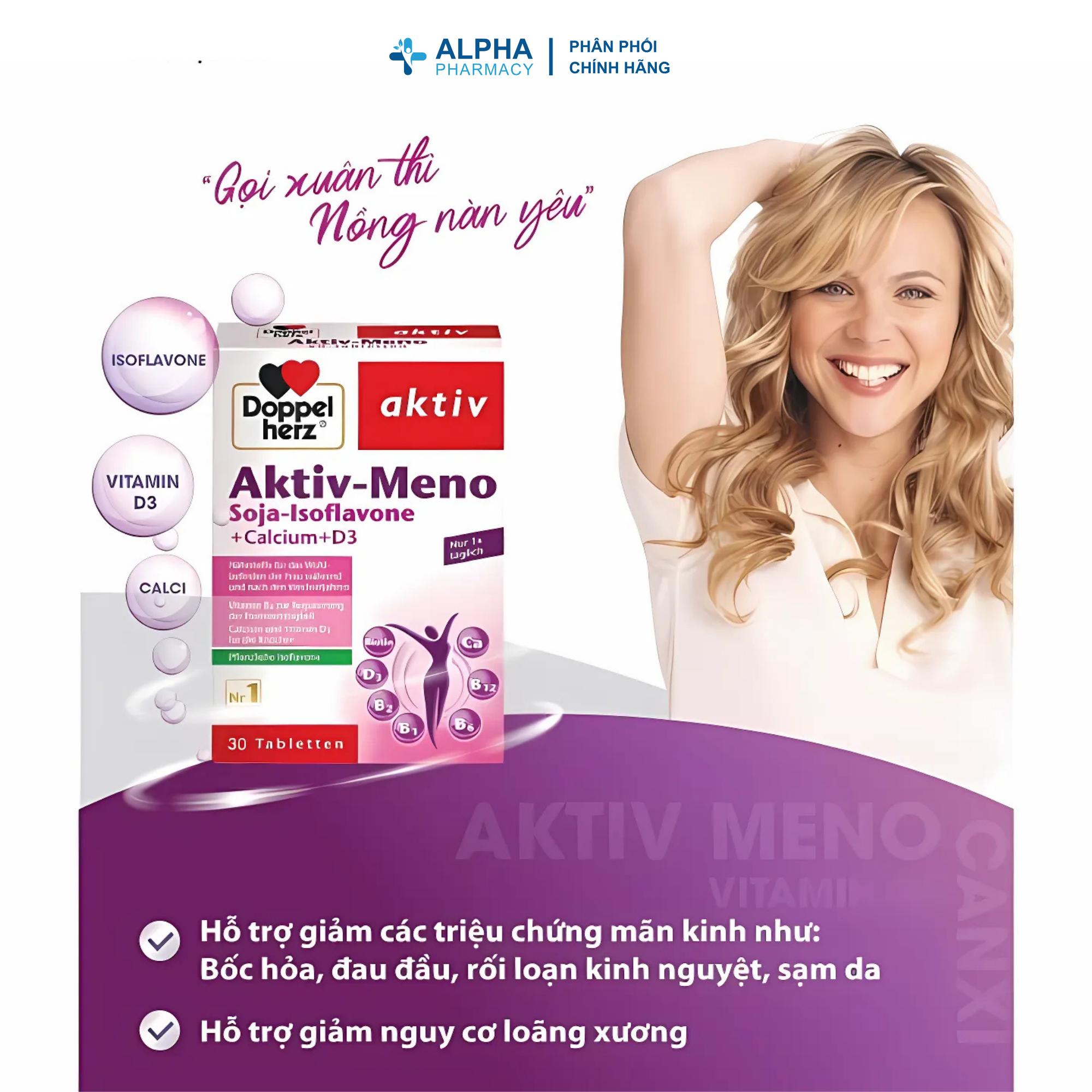 Viên Uống Doppelherz Aktiv Meno Hỗ Trợ Sức Khỏe Phụ Nữ Tiền Mãn Kinh Và Mãn Kinh – Hộp 30 Viên - Image 3