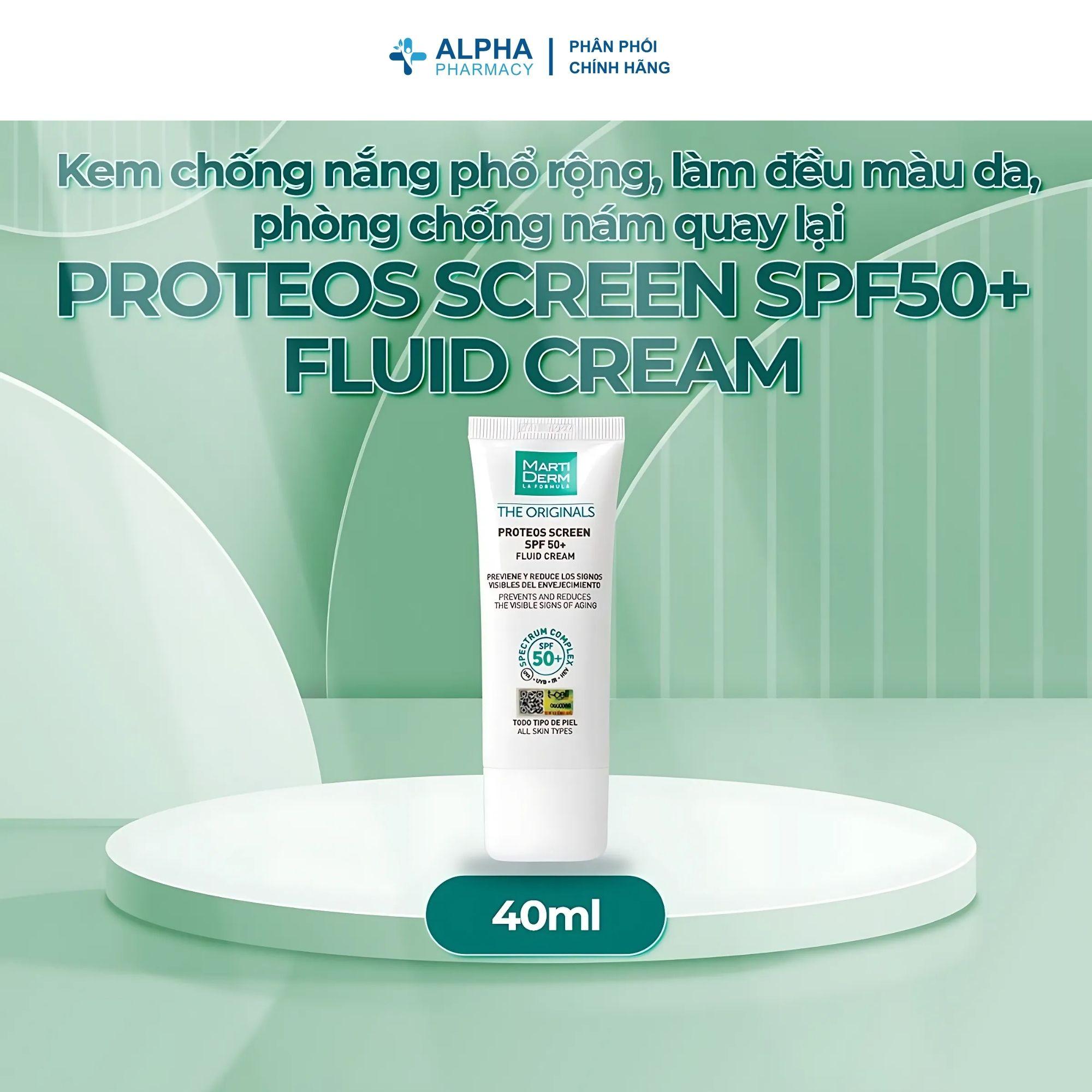 Kem Chống Nắng Phổ Rộng Ngừa Lão Hóa MartiDerm The Originals Proteos Screen SPF50+ – 40ml - Image 6