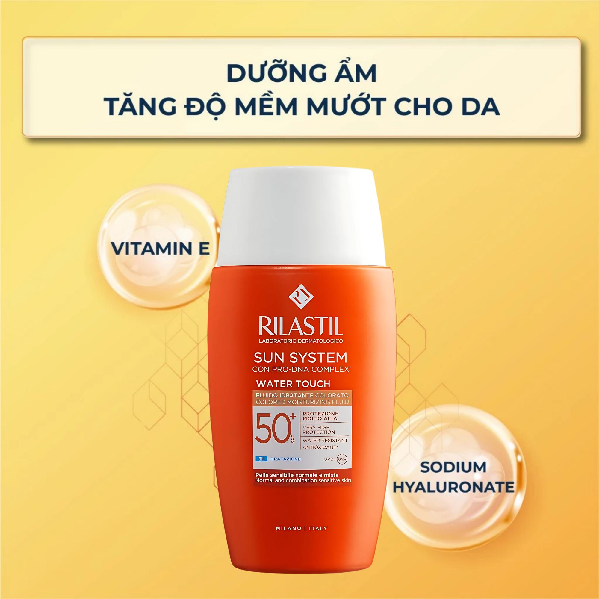 Kem Chống Nắng Cấp Ẩm Dạng Sữa Rilastil Sun System Water Touch Tinted Moisturising Fluid SPF 50+ – 50ml - Image 3
