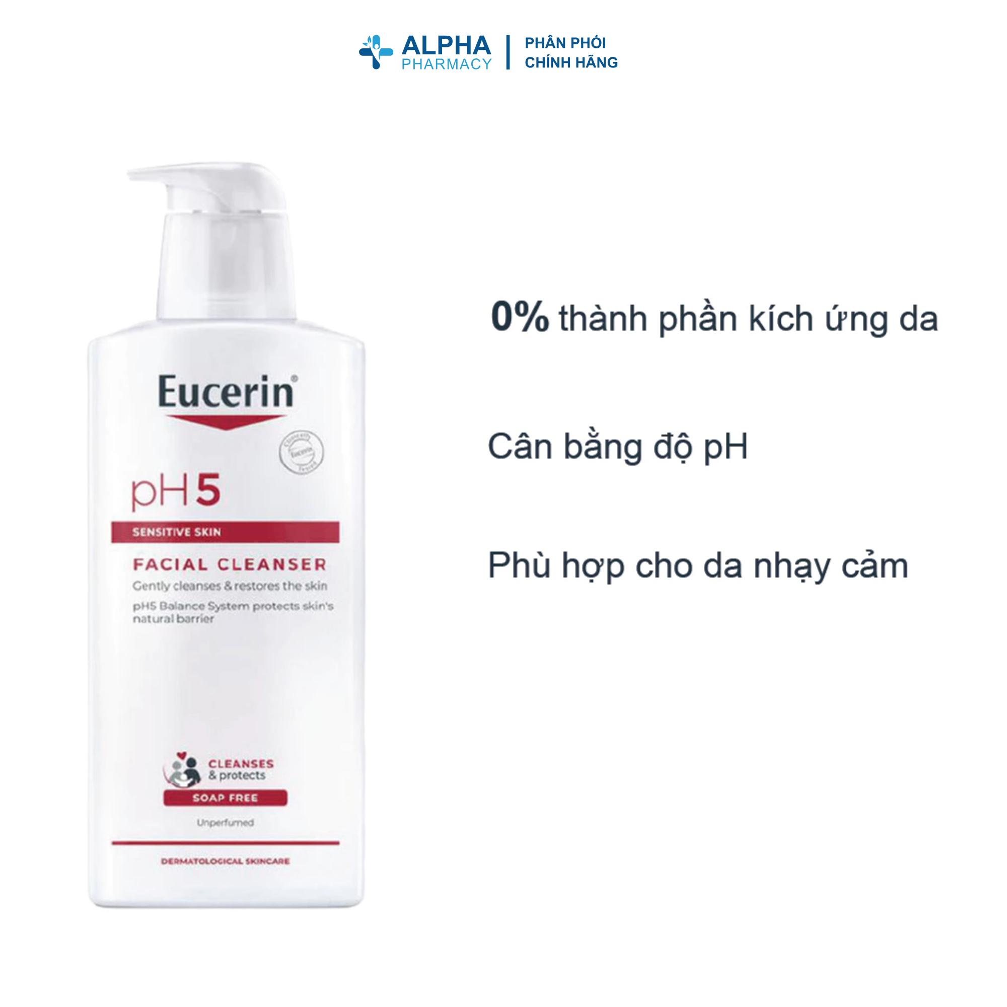 Sữa Rửa Mặt Eucerin PH5 Facial Cleanser Cho Da Nhạy Cảm - 100ml/400ml - Image 4