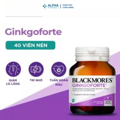 Alternative view of Viên Uống Ginkgo Forte Blackmores Bạch Quả Tăng Tuần Hoàn Máu Não & Hỗ Trợ Giảm Triệu Chứng Tiền Đình - Lọ 40 Viên
