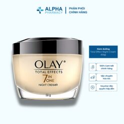 Kem Dưỡng Da Olay Ban Đêm Total Effect Night Cream 7-In-1 Ngăn Ngừa 7 Dấu Hiệu Lão Hóa - 50g