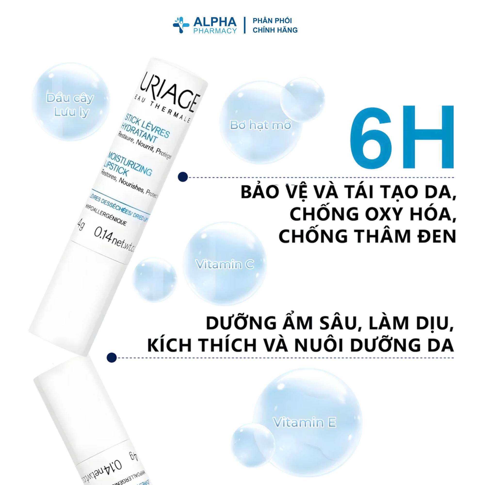 Son Dưỡng Môi Uriage Xémose Stick Lèvres Hydratant Dành Cho Môi Khô & Nhạy Cảm – 4g - Image 3