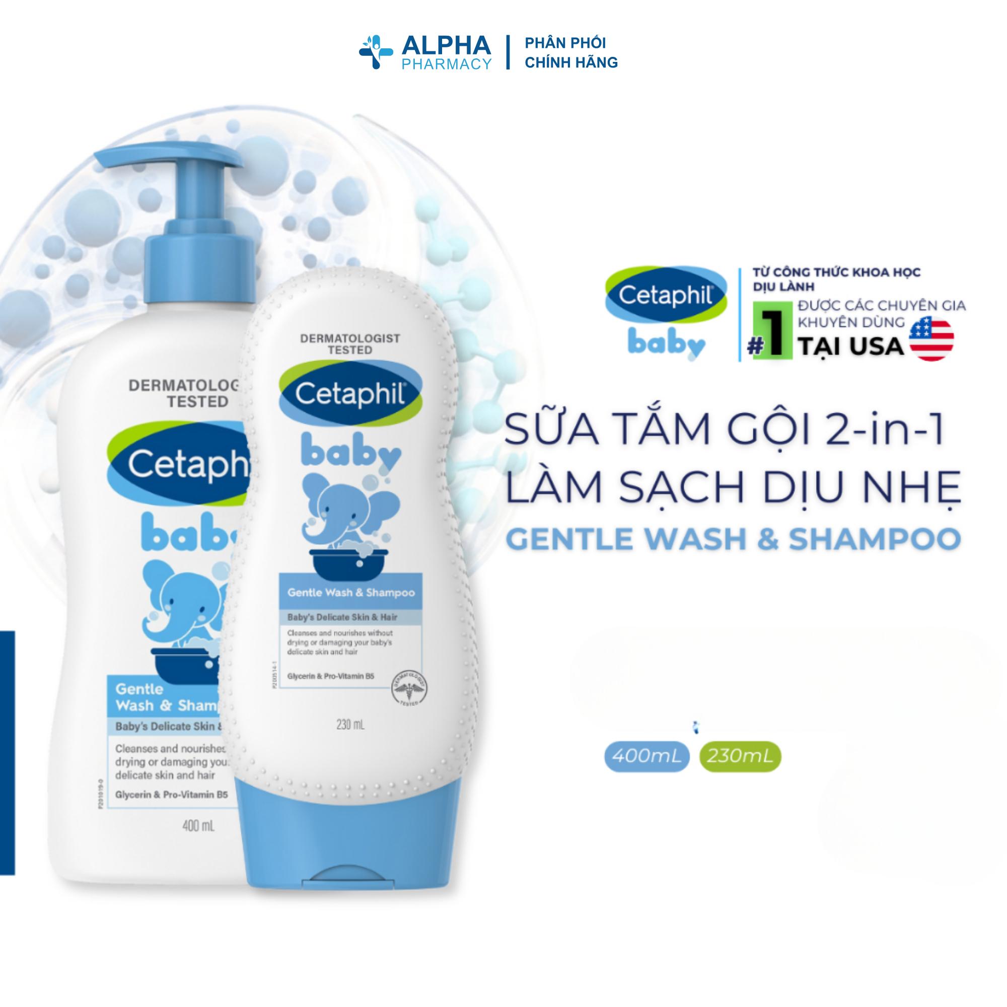 Sữa Tắm Gội Cetaphil Baby Gentle Wash & Shampoo Dịu Nhẹ Cho Da & Tóc - 230ml/400ml - Image 3