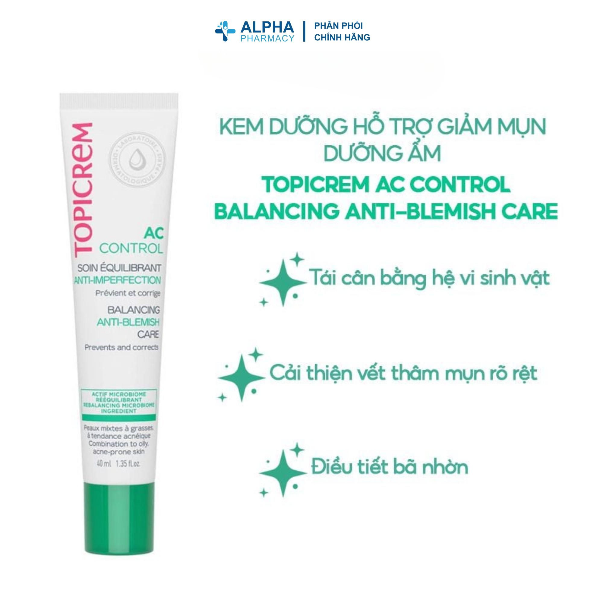 Kem Dưỡng Topicrem AC Control Balancing Anti-Blemish Care Cho Da Dầu, Da Hỗn Hợp Và Da Mụn - 40ml - Image 2