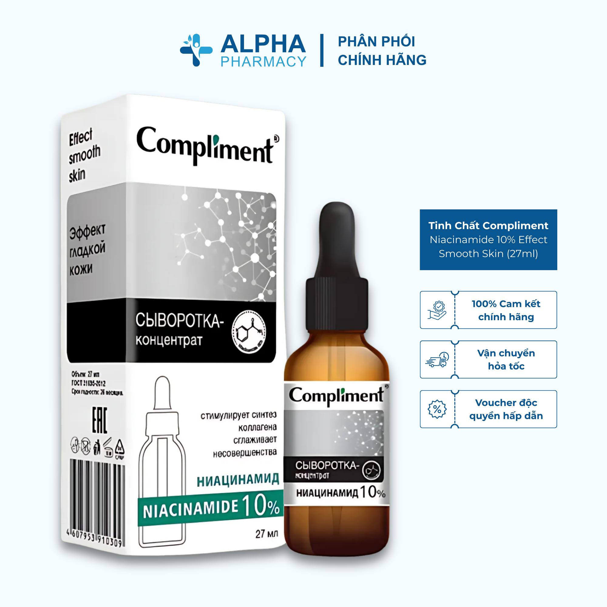 Tinh Chất Compliment Niacinamide 10% Effect Smooth Skin - 27ml