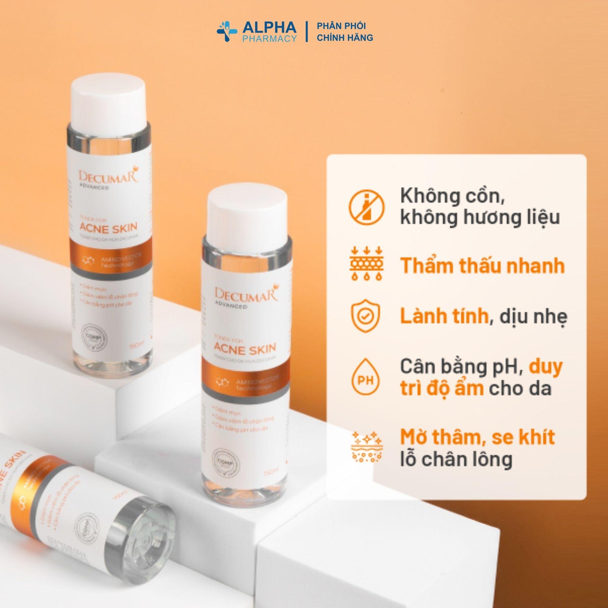 Toner Decumar Advanced Cân Bằng Da, Giảm Dầu Thừa Cho Da Mụn – 150ml - Image 4