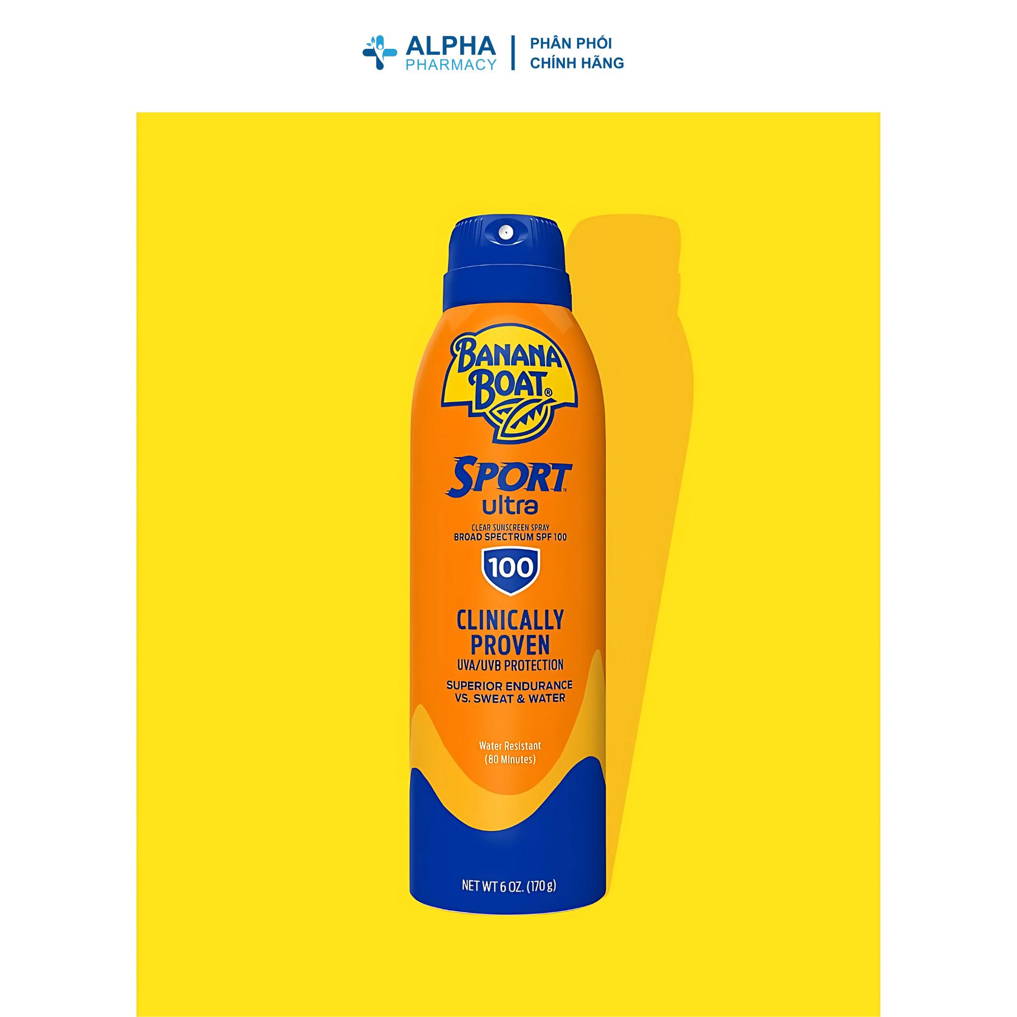 Xịt Chống Nắng Banana Boat Sport Ultra SPF100 PA++++ Dành Cho Hoạt Động Thể Thao, Kháng Nước 170g - Image 3