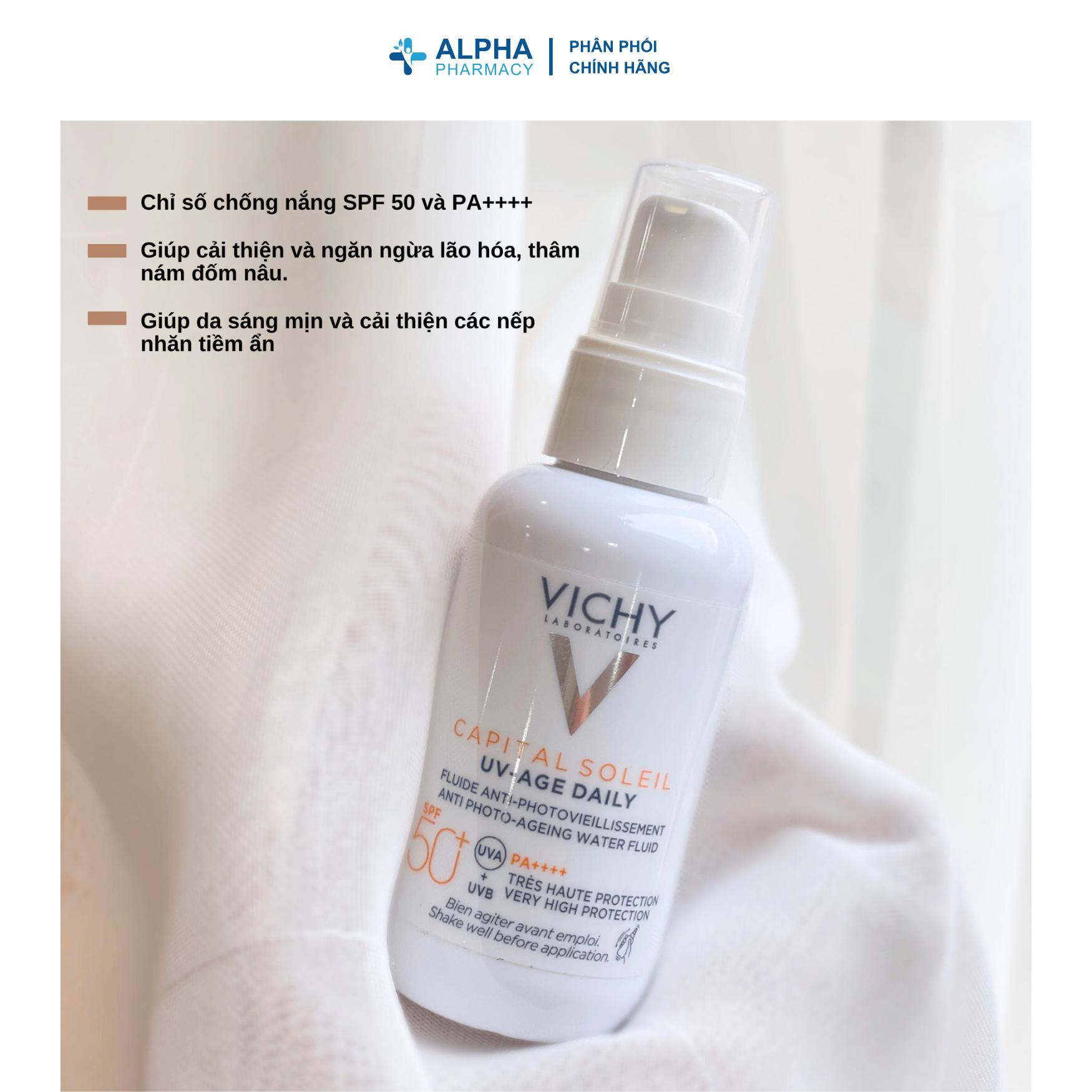 Gel Chống Nắng Vichy Capital Soleil UV-Age Daily Giảm Thâm Nám & Nếp Nhăn Do Tia UVA/UVB – 40ml - Image 5