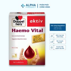 Viên Uống Doppelherz Haemo Vital Bổ Sung Sắt Và Các Vi Chất Thiết Yếu – Hộp 30 Viên