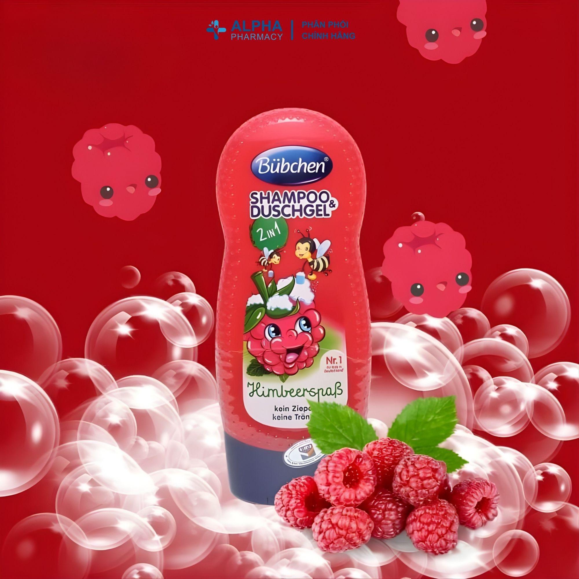 Sữa Tắm Gội 2in1 Cho Bé Bubchen Hương Quả Mâm Xôi Dịu Nhẹ – 230ml - Image 3