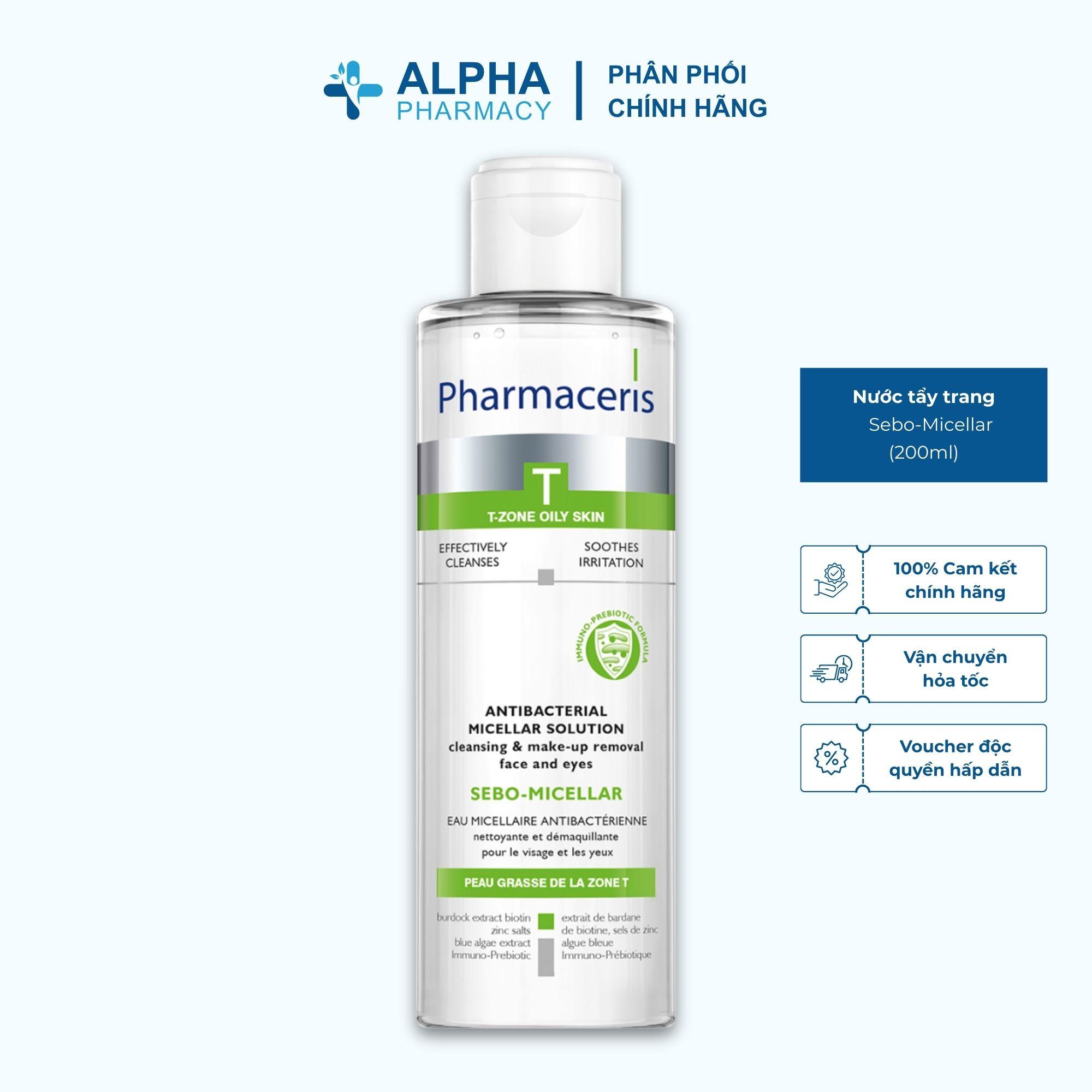 Nước Tẩy Trang Pharmaceris Sebo-Micellar Làm Sạch Da Dầu, Da Mụn – 200ml