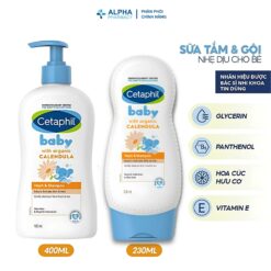 Alternative view of Sữa Tắm Gội Cetaphil Baby Wash & Shampoo Calendula Làm Dịu Da - 230ml/400ml