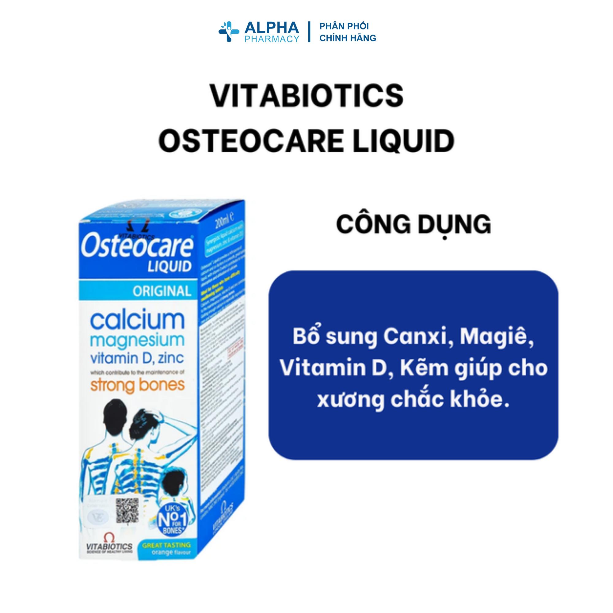 Siro Canxi Vitabiotics Osteocare Cho Trẻ Từ 1 Tuổi Và Người Lớn – Chai 200ml - Image 2