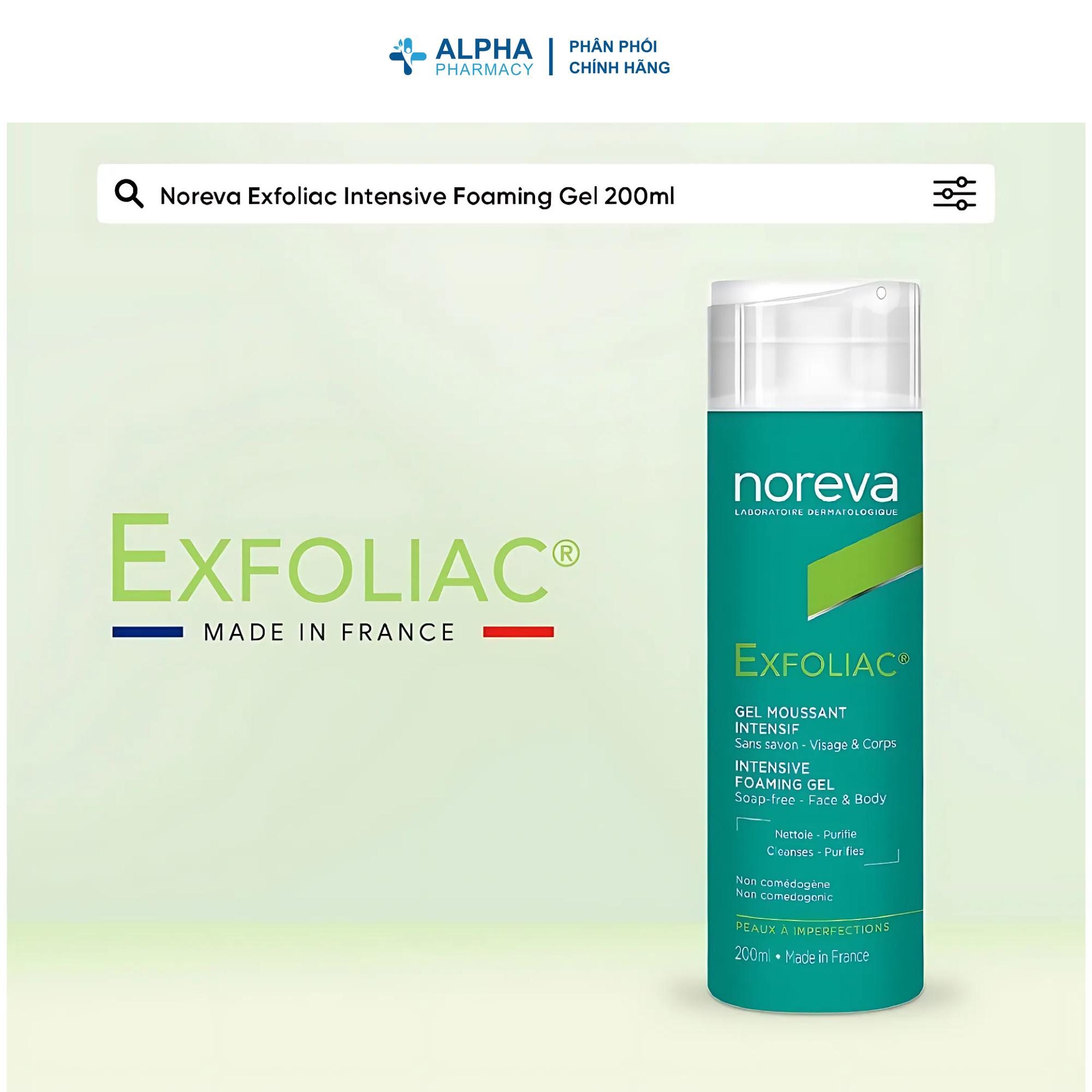 Gel Rửa Mặt Noreva Exfoliac Intensive Foaming Cho Da Nhờn Mụn – 200ml - Image 2