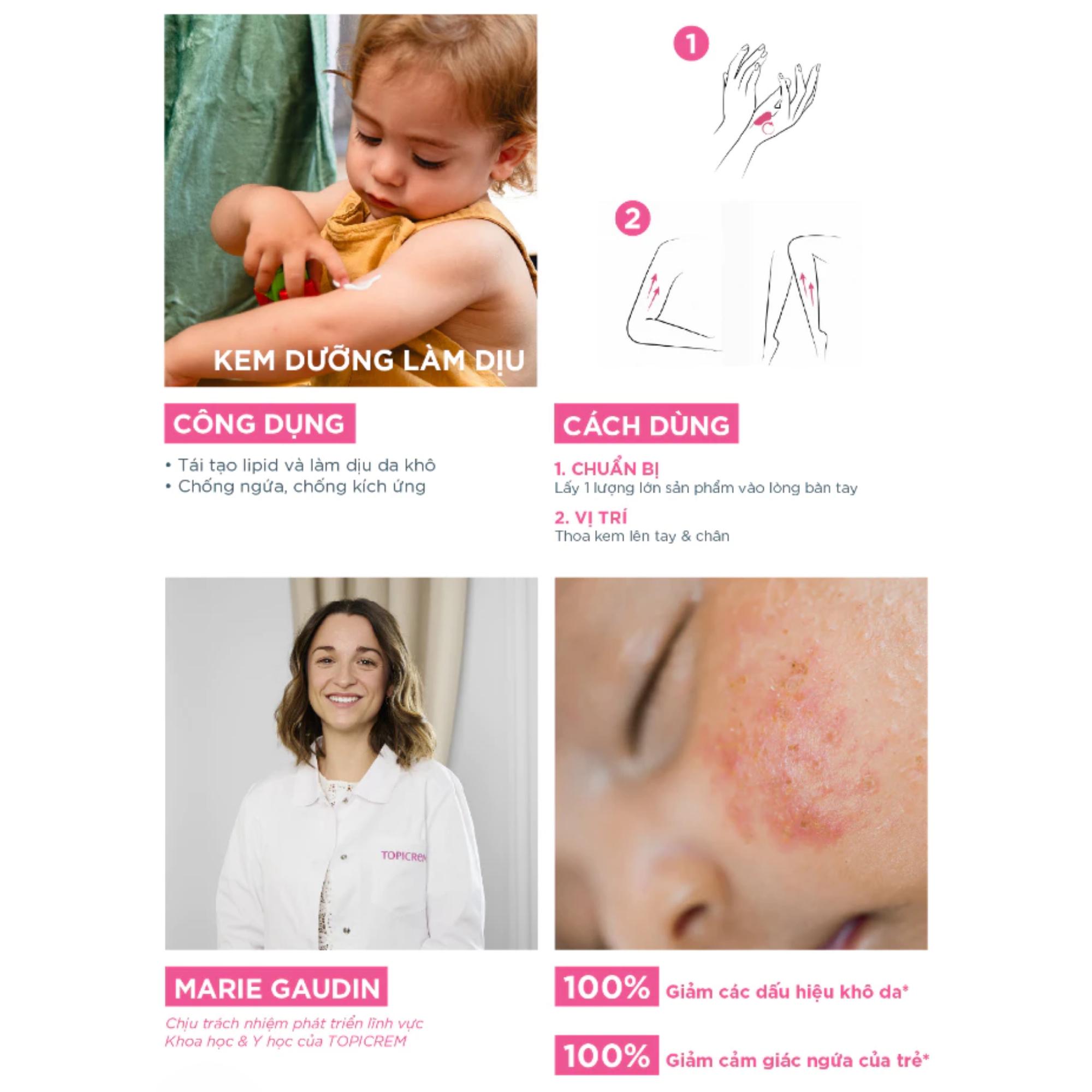 Kem Dưỡng Da Topicrem DA Protect Emollient Balm Cho Da Khô Và Da Cơ Địa - 75ml/200ml - Image 3