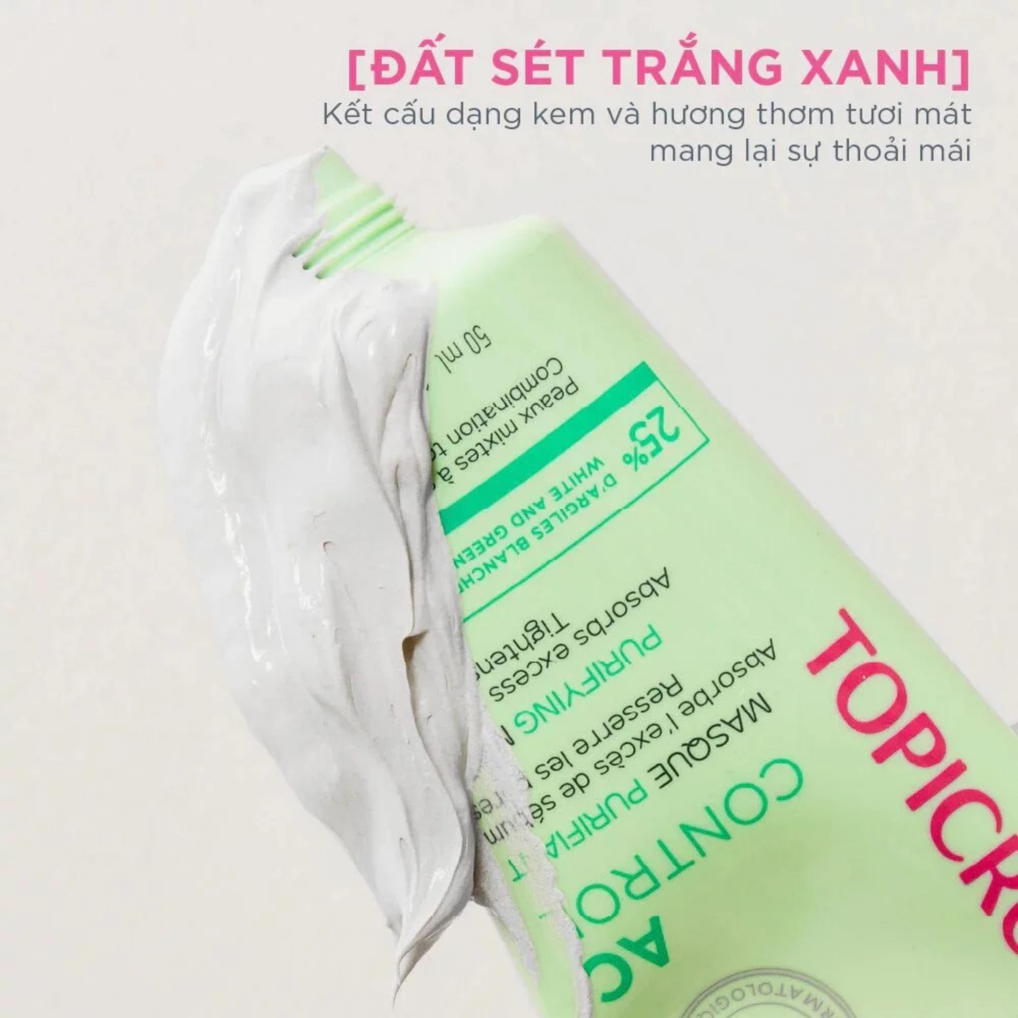 Mặt Nạ Làm Sạch Da Topicrem AC Control Purifying Mask Cho Da Dầu, Da Hỗn Hợp Và Da Mụn - 50ml - Image 3