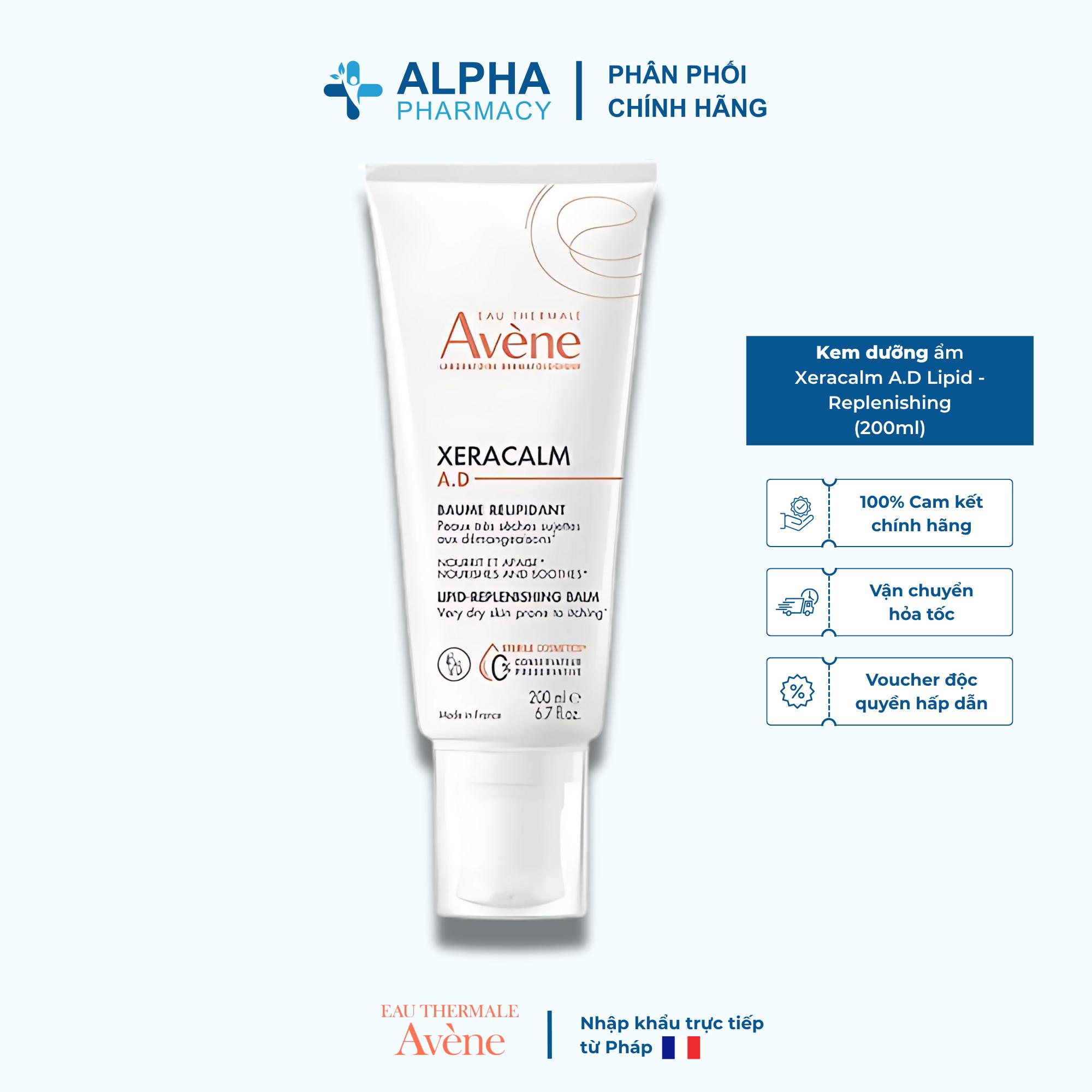 Kem Dưỡng Ẩm Avene Xeracalm A.D Lipid - Replenishing Chuyên Sâu Dành Cho Da Khô Và Da Nhạy Cảm - 200ml