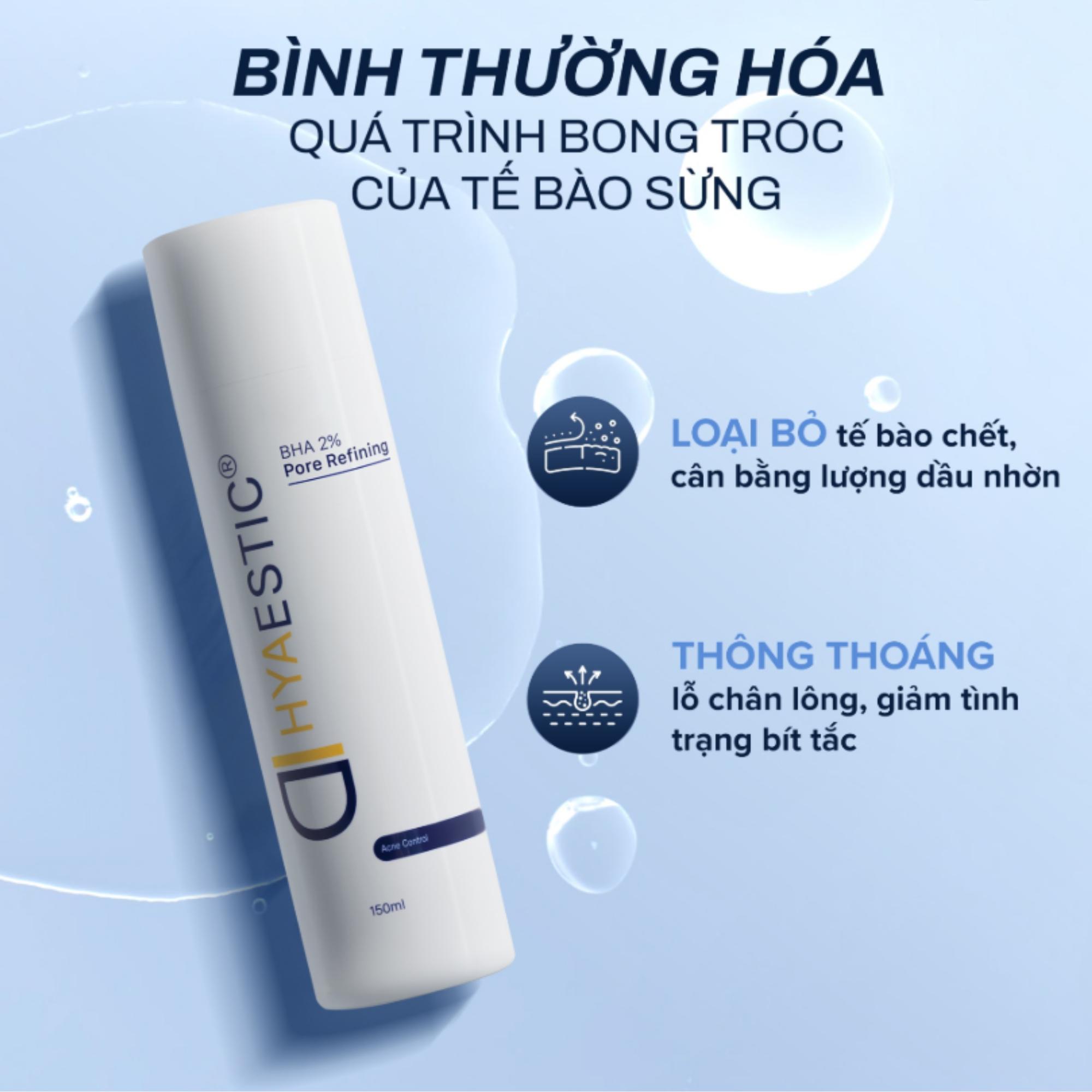 Toner Hỗ Trợ Giảm Mụn Làm Sạch Bã Nhờn Hyaestic BHA 2% Pore Refining - 150ml - Image 3