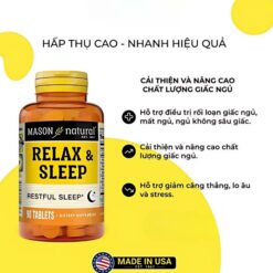 Alternative view of Viên Uống Bổ Sung Mason Natural Relax & Sleep Hỗ Trợ Giấc Ngủ Ngon, Giảm Căng Thẳng