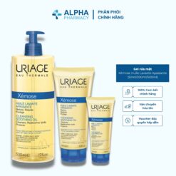 Sữa Rửa Mặt Dạng Gel-Oil Uriage Xémose Huile Lavante Apaisante Làm Sạch Cho Da Khô & Viêm Da Cơ Địa – 50ml/200ml/500ml