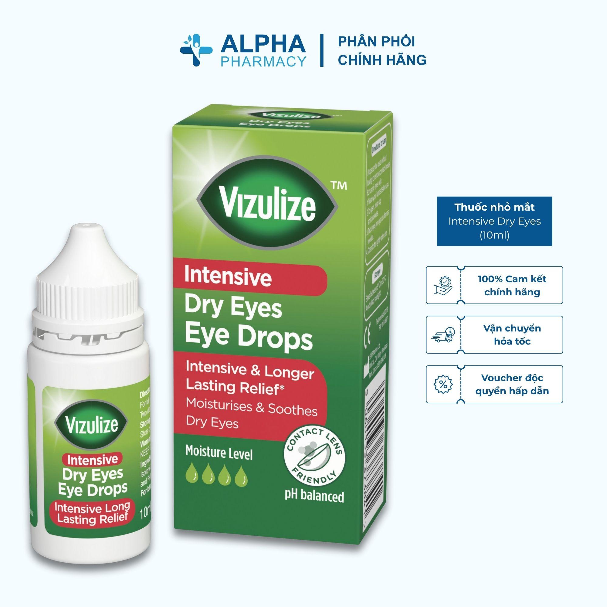 Vizulize Intensive Dry Eyes Eye Drops Phục Hồi Và Làm Dịu Mắt Khô Mạn Tính - 10ml