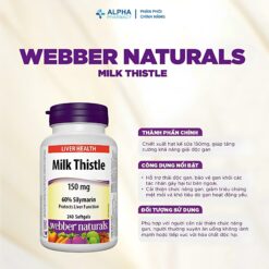 Alternative view of Viên Uống Milk Thistle Webber Naturals Bảo Vệ Và Hỗ Trợ Chức Năng Gan – Lọ 240 Viên