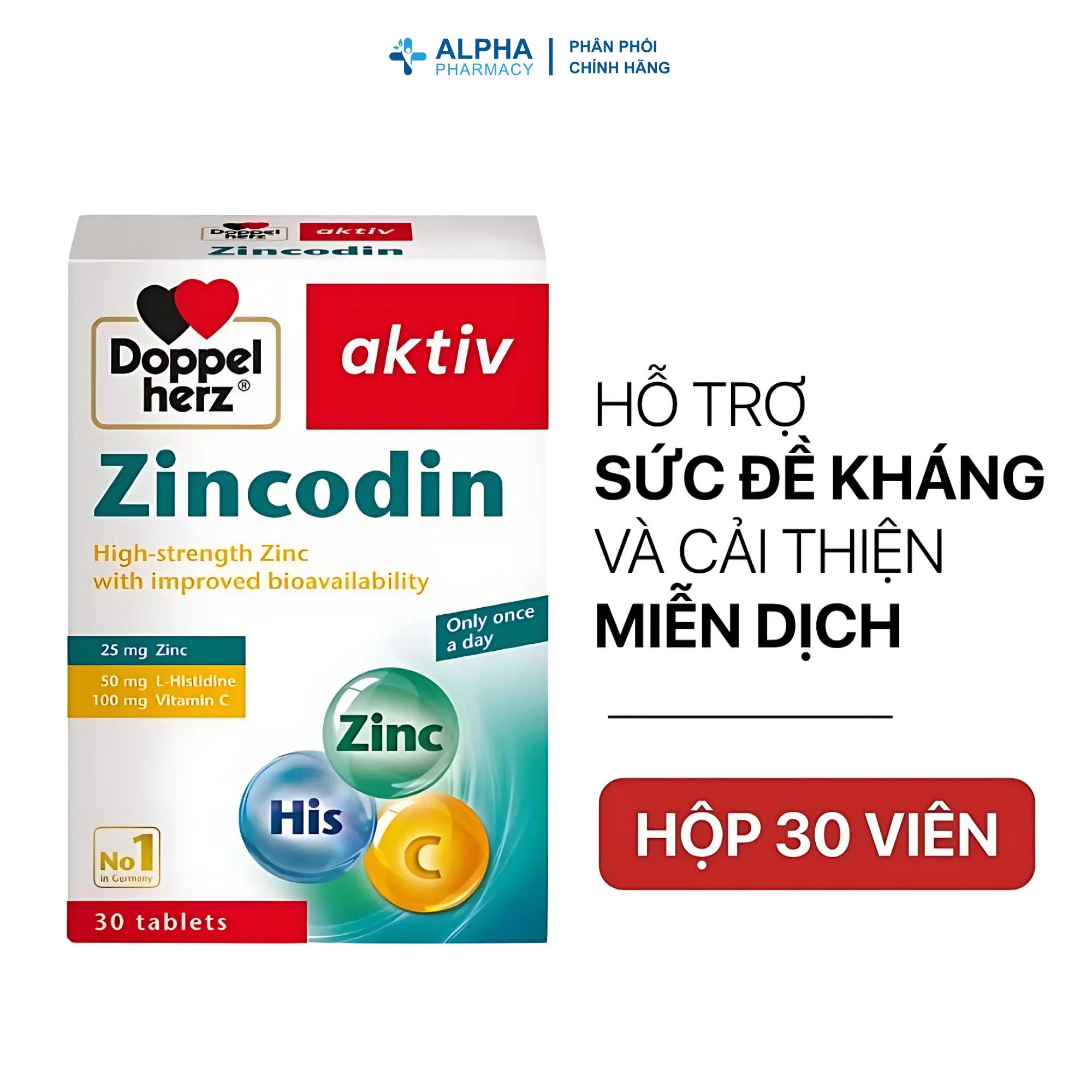 Viên Uống Doppelherz Zincodin Bổ Sung Kẽm Hỗ Trợ Tăng Sức Đề Kháng – Hộp 30 Viên - Image 2