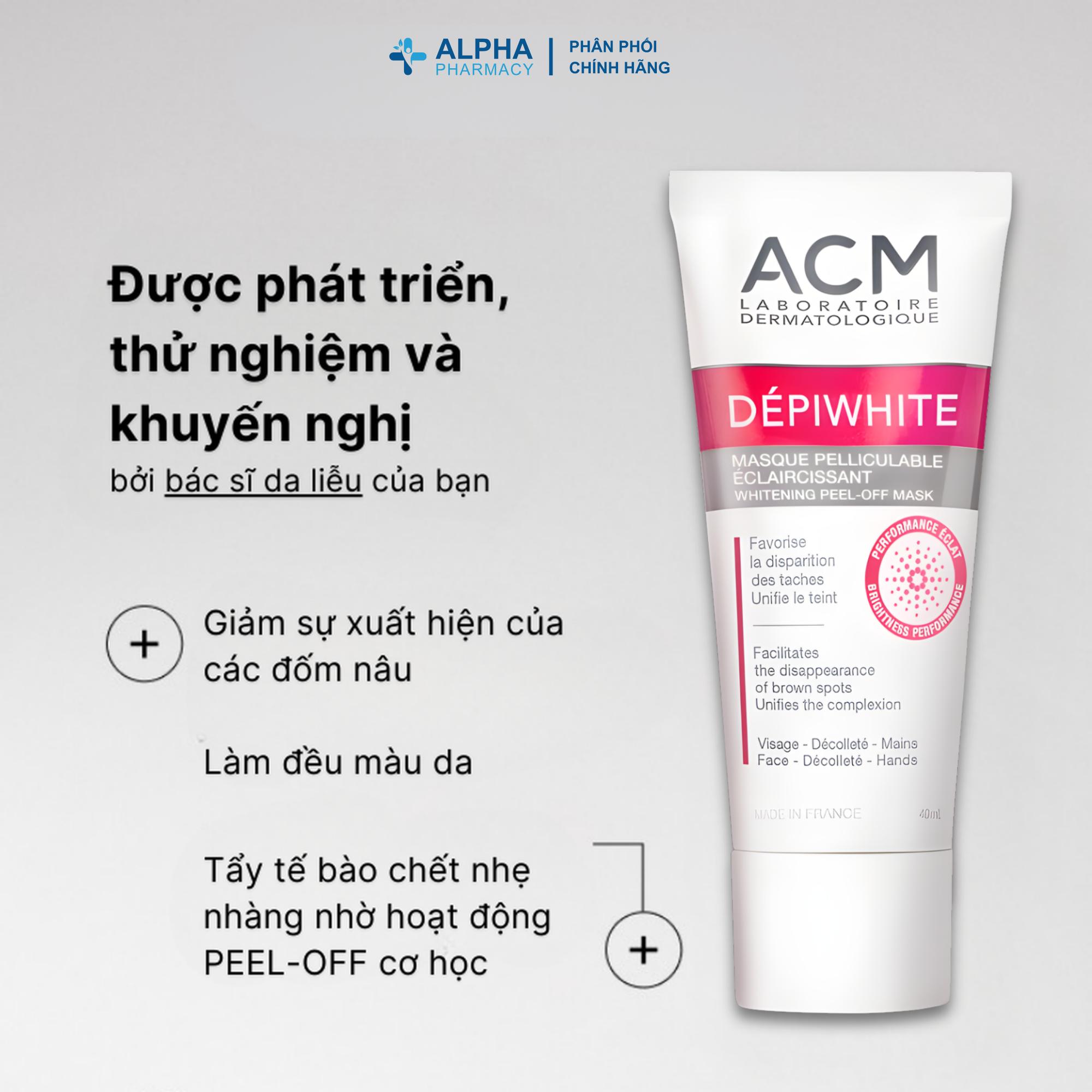 Mặt Nạ Giảm Nám Sạm Đốm Nâu ACM Depiwhite Whitening Peel-Off Mask Làm Sáng Da Hiệu Quả - 40ml - Image 3