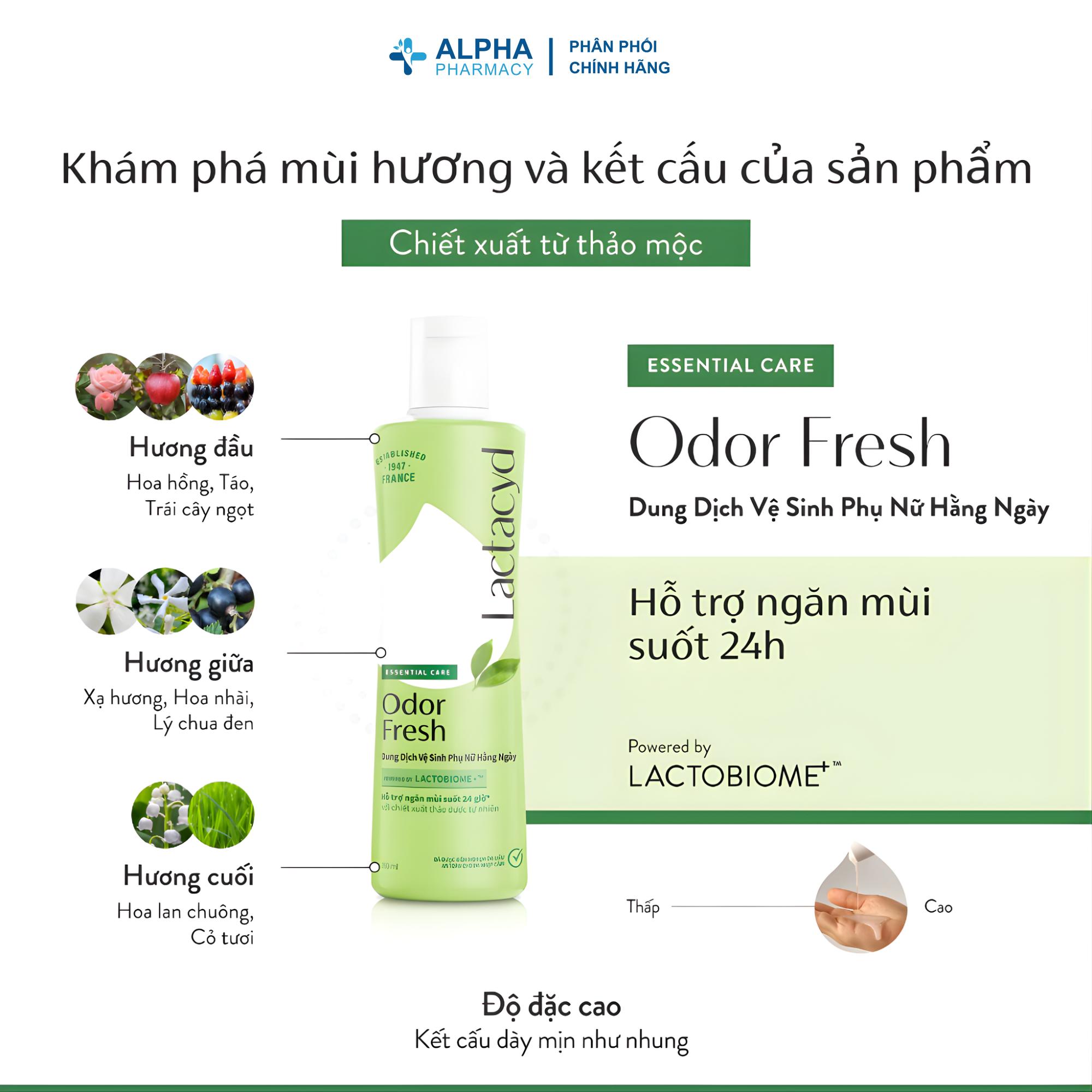 Dung Dịch Vệ Sinh Phụ Nữ Lactacyd Odor Fresh Ngăn Mùi Suốt 24 Giờ – 150ml/250ml - Image 3