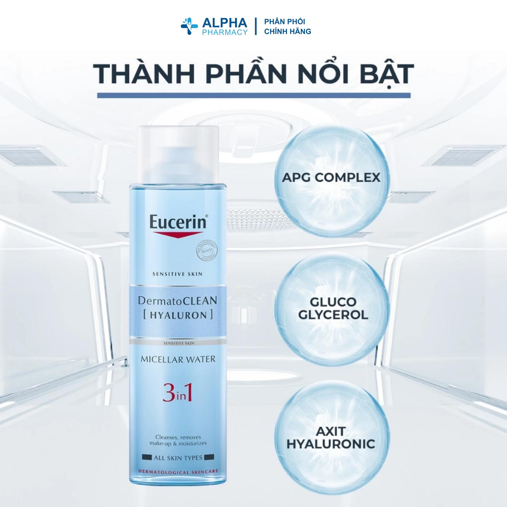 Nước Tẩy Trang Eucerin Dermato Clean Micellar Cleaning Fluid Cho Da Mụn Và Da Nhạy Cảm - 200ml/400ml - Image 2