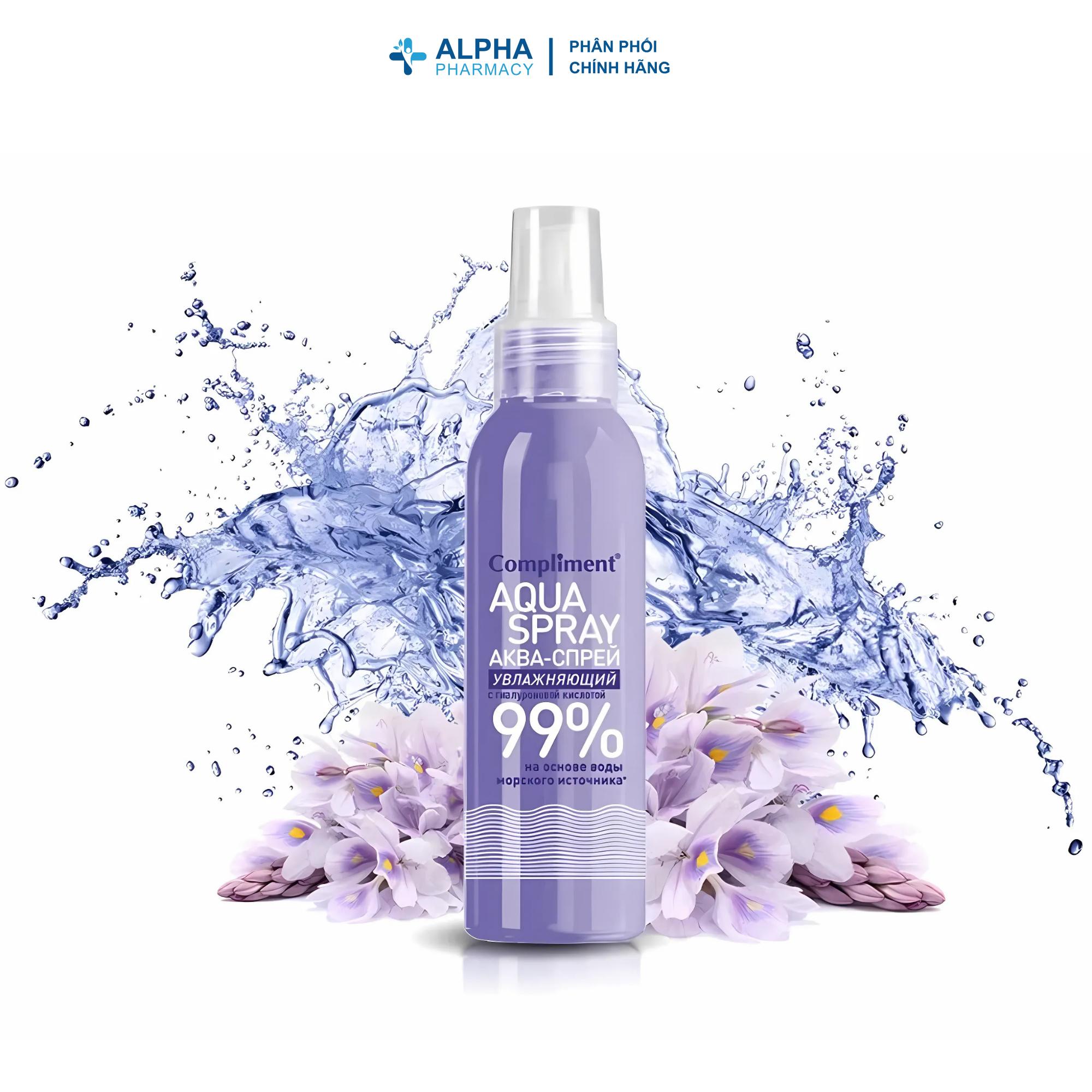Xịt Khoáng Compliment Aqua Spray 99% Hỗ Trợ Cấp Ẩm, Phục Hồi - Image 3