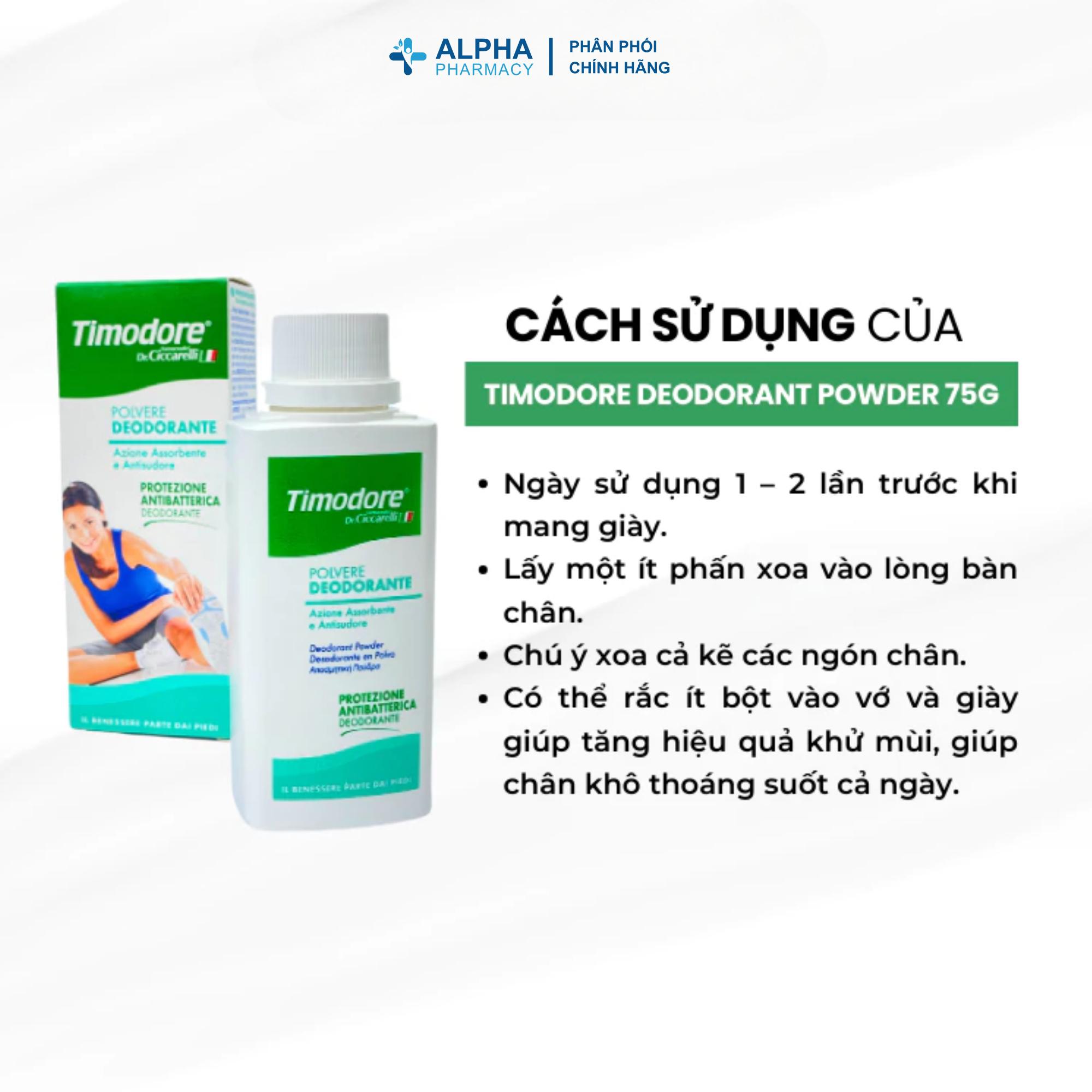 Phấn Khử Mùi Timodore Deodorant Powder Cho Chân Và Giày – 75g - Image 4