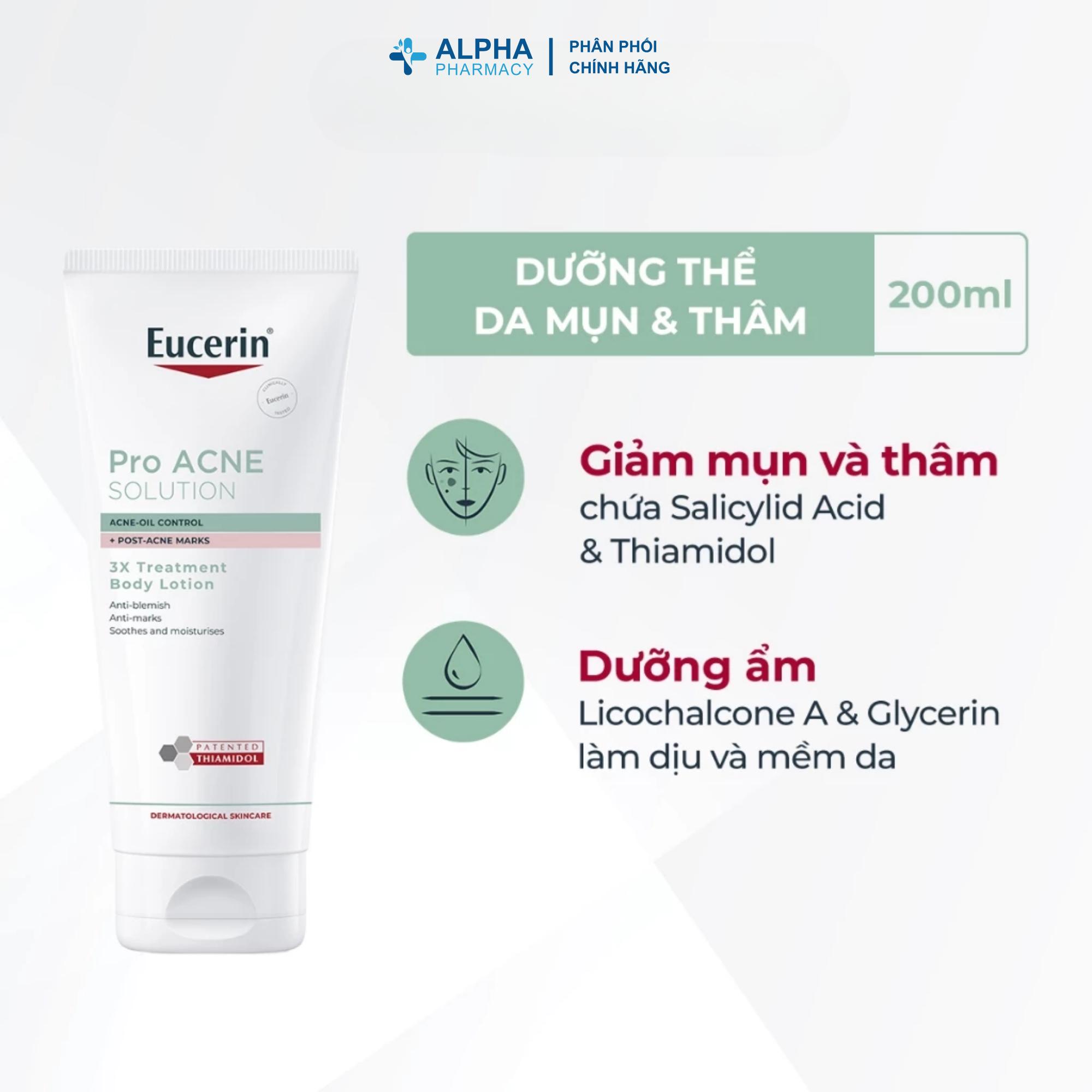 Dưỡng Thể Eucerin 3X Treament Body Lotion Cho Da Mụn Và Thâm - 200ml - Image 2