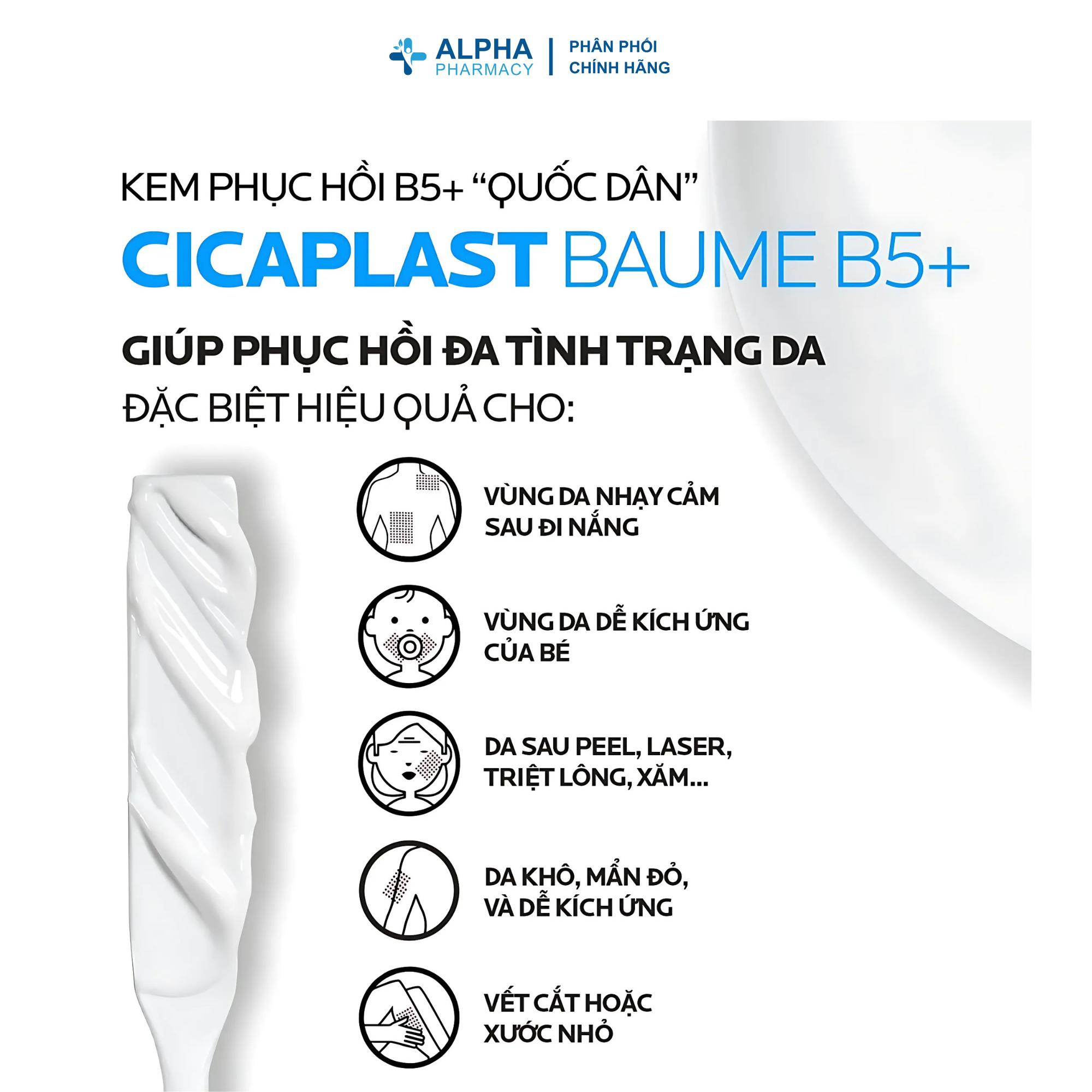 Kem Dưỡng La Roche-Posay Cicaplast Baume B5+ Làm Dịu & Phục Hồi Da Cho Trẻ Em & Trẻ Sơ Sinh – 40ml - Image 2
