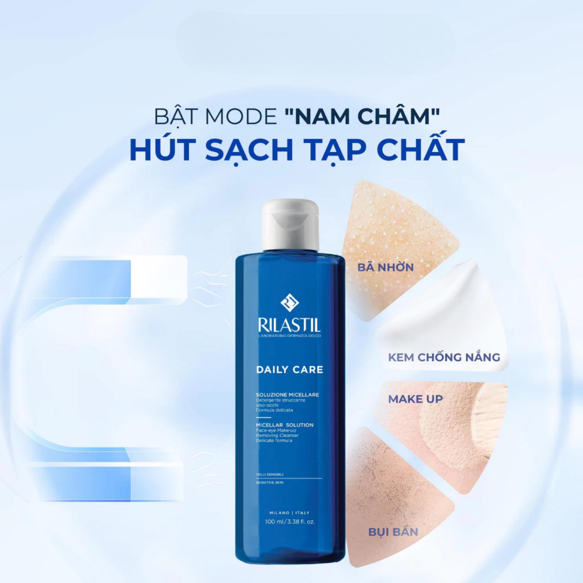 Nước Tẩy Trang Rilastil Daily Care Micellar Solution Làm Sạch Da Mặt - 100ml/250ml/400ml - Image 2