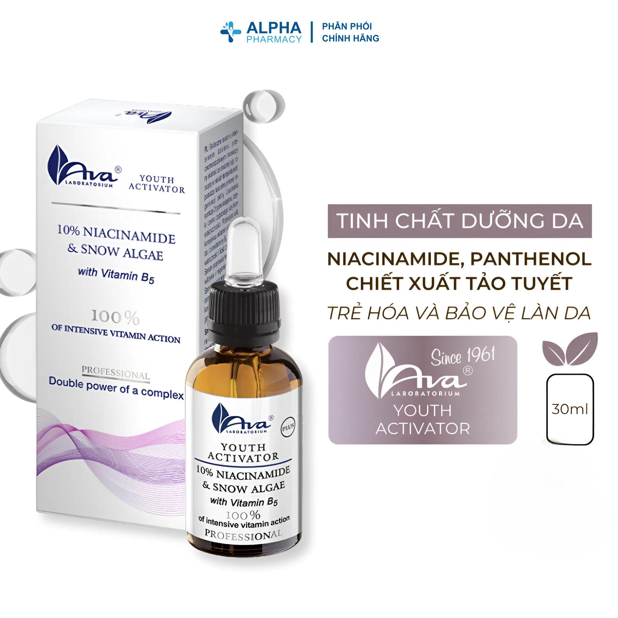 Tinh Chất Ava Laboratorium Youth Activator Plus Niacinamide & Snow Algae Làm Sáng Da, Thu Nhỏ Lỗ Chân Lông - 30ml - Image 2