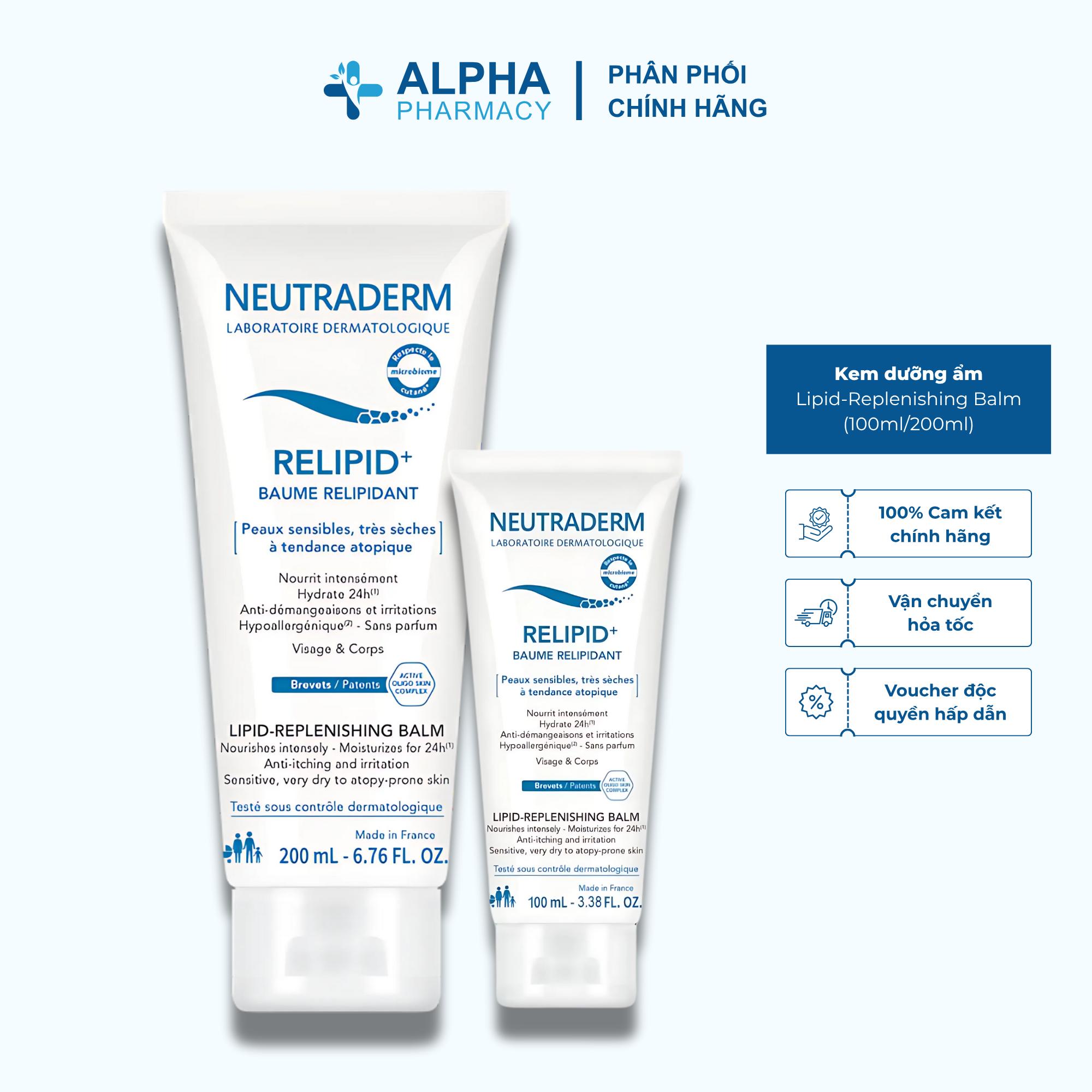 Kem Dưỡng Ẩm Neutraderm Lipid-Replenishing Balm Cho Da Khô Ngứa & Mẩn Đỏ – 100ml/200ml